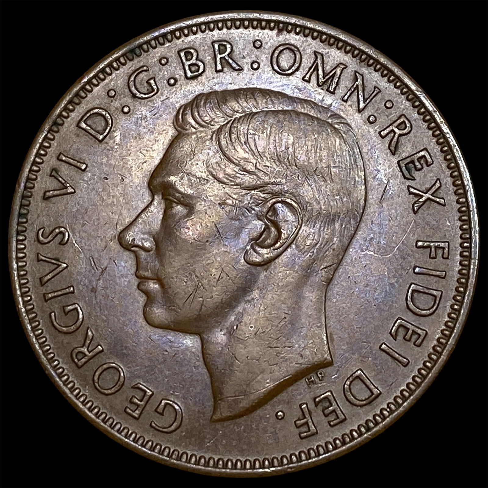 1951 Great Britain One Penny - George VI NEARLY UNCIRCULATED: 1951 Great Britain One Penny - George VI NEARLY UNCIRCULATED