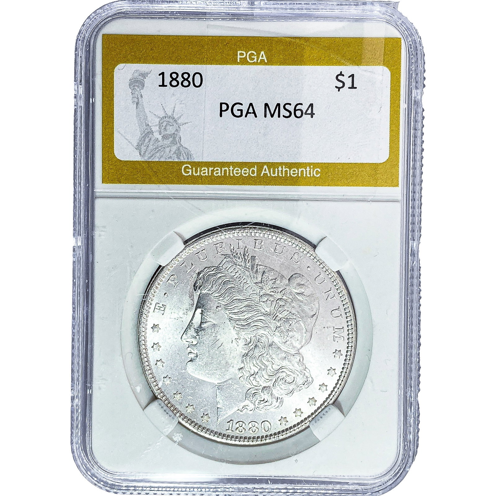 1880 Morgan Silver Dollar PGA MS64: 1880 Morgan Silver Dollar PGA MS64