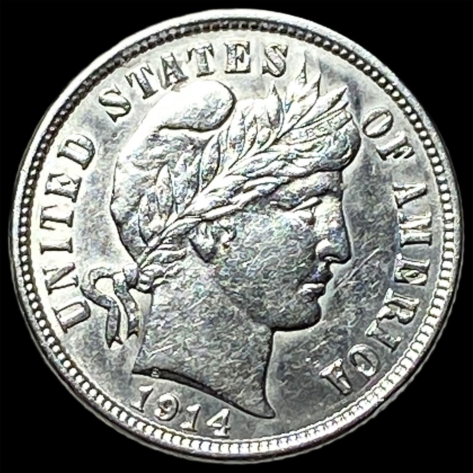 1914-D Silver Barber Dime UNCIRCULATED: 1914-D Silver Barber Dime UNCIRCULATED