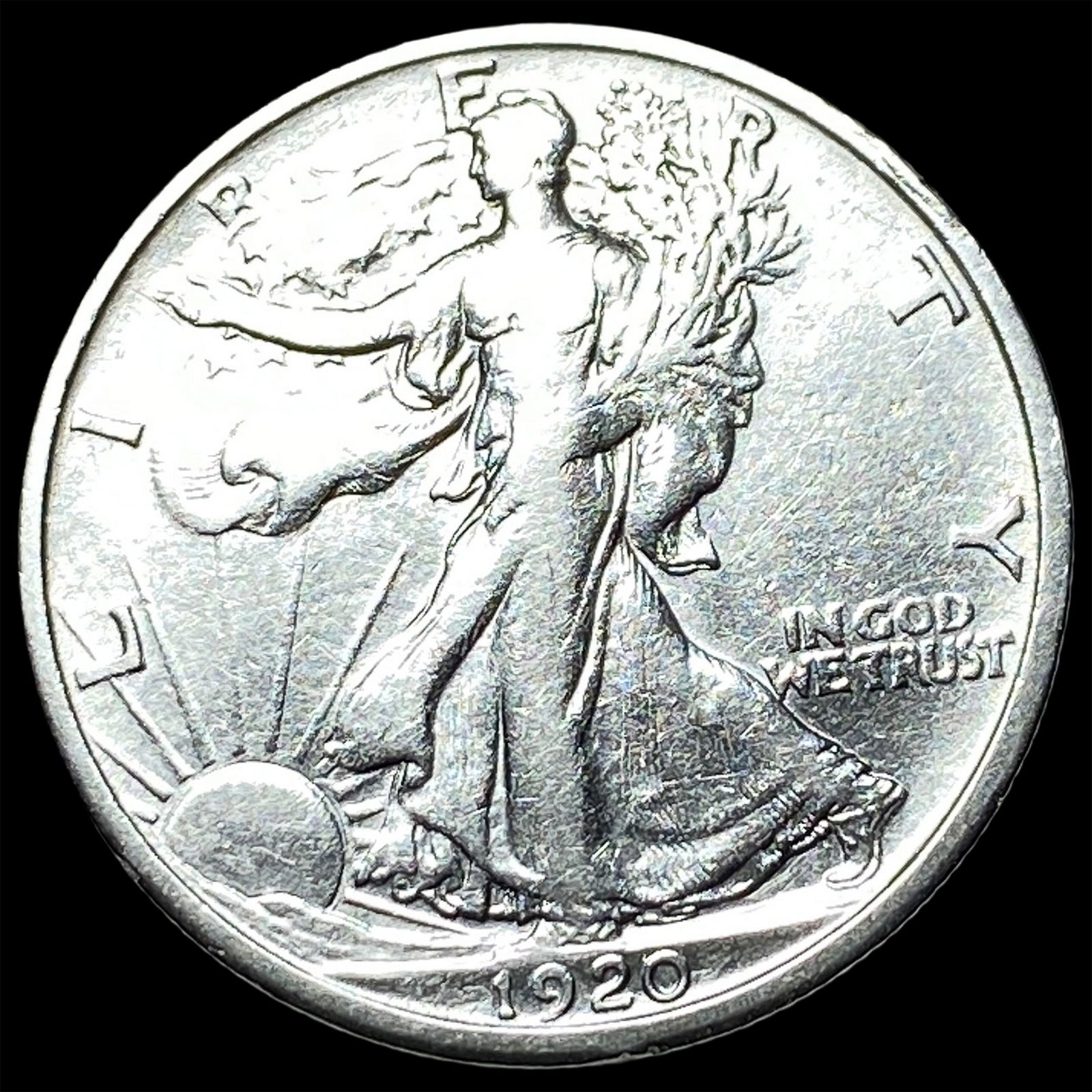 1920-D Walking Liberty Half Dollar LIGHTLY CIRCULATED (1 of 2)