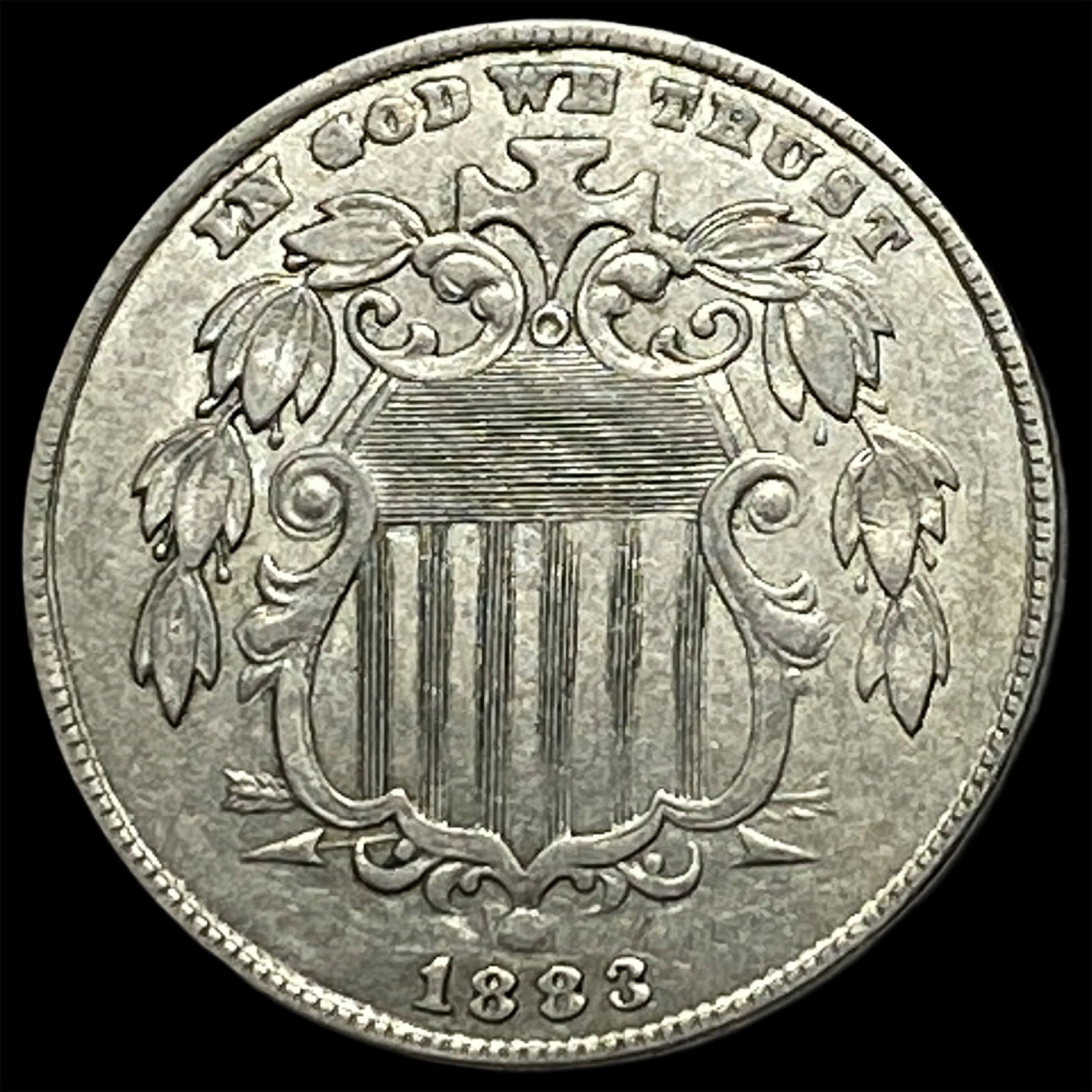 1883 Shield Nickel CLOSELY UNCIRCULATED (1 of 2)