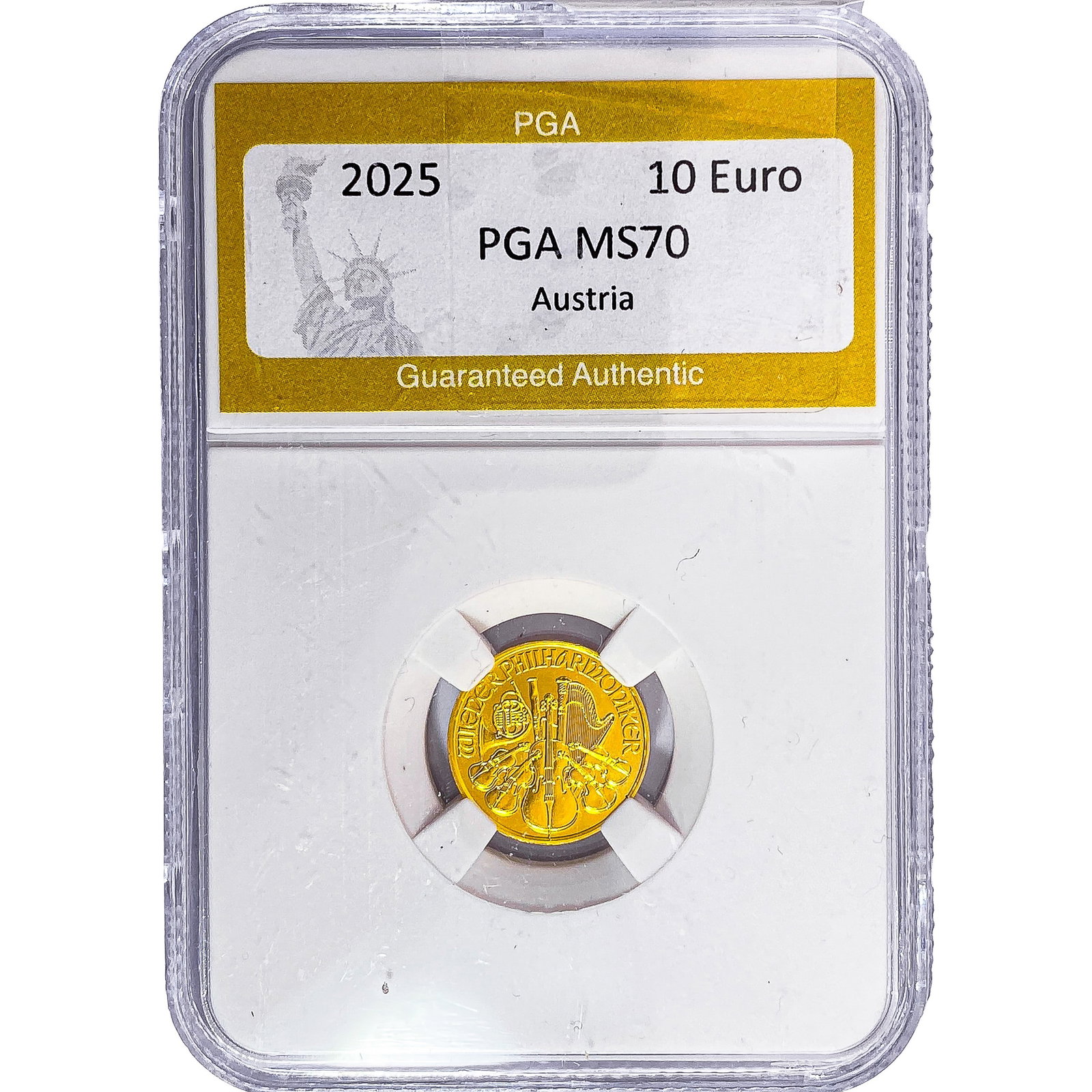 2025 Austria 1/10oz Gold 10 Euro PGA MS70: 2025 Austria 1/10oz Gold 10 Euro PGA MS70