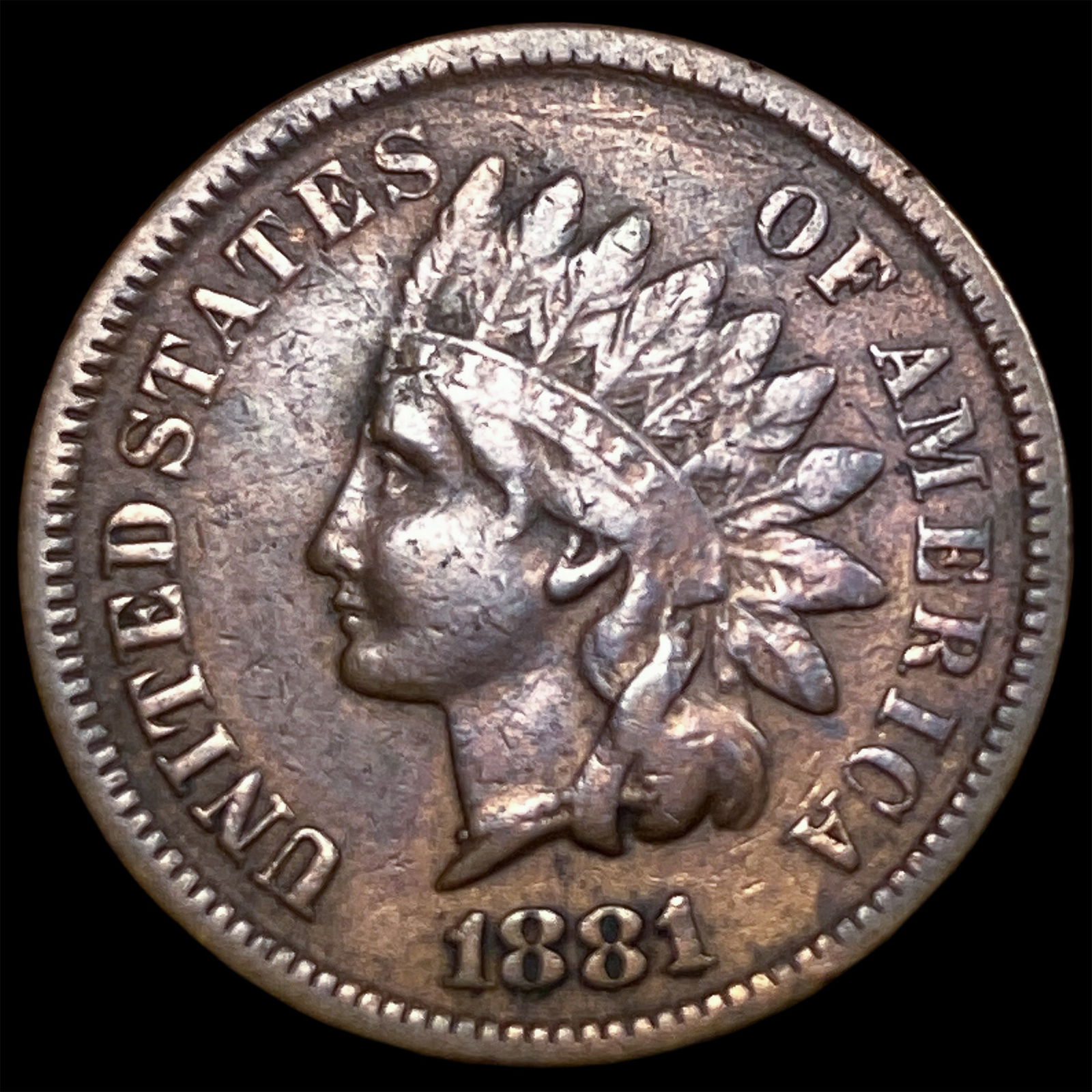 1881 Indian Head Cent NEARLY UNCIRCULATED (1 of 2)