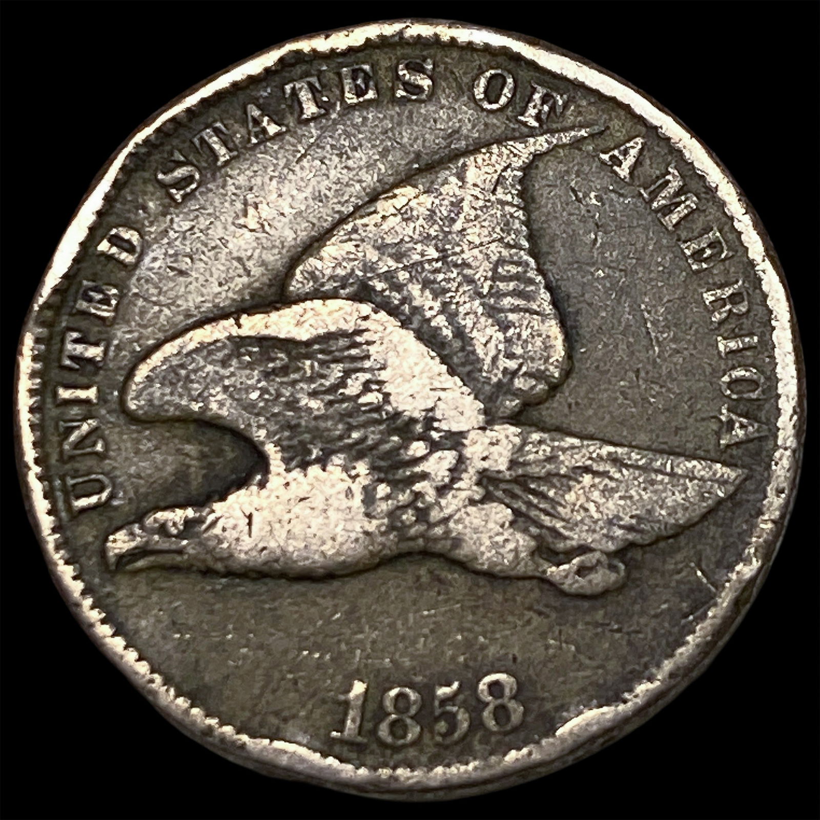 1858 Copper-Nickel Flying Eagle Cent HIGH GRADE: 1858 Copper-Nickel Flying Eagle Cent HIGH GRADE
