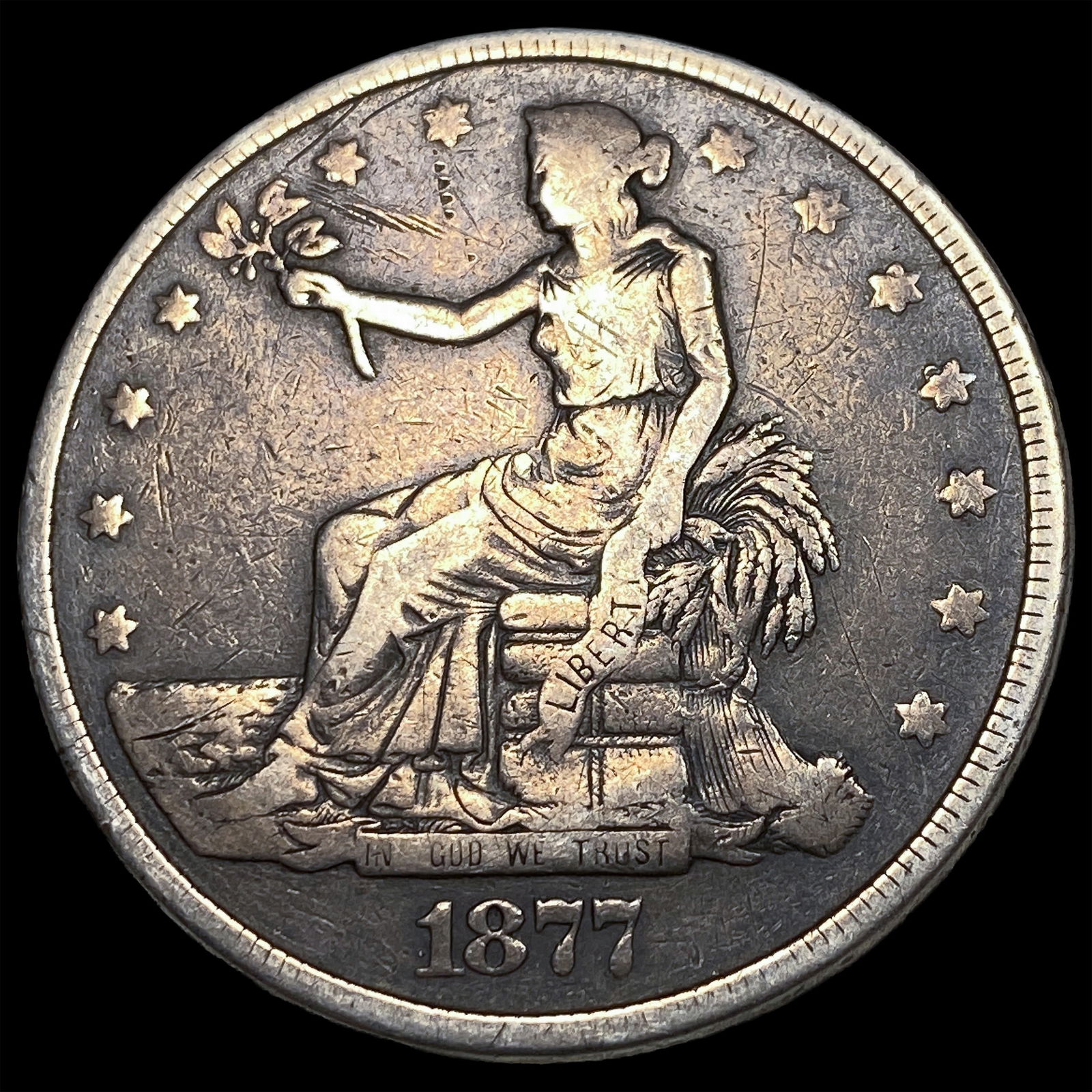 1877 Silver Trade Dollar LIGHTLY CIRCULATED (1 of 2)