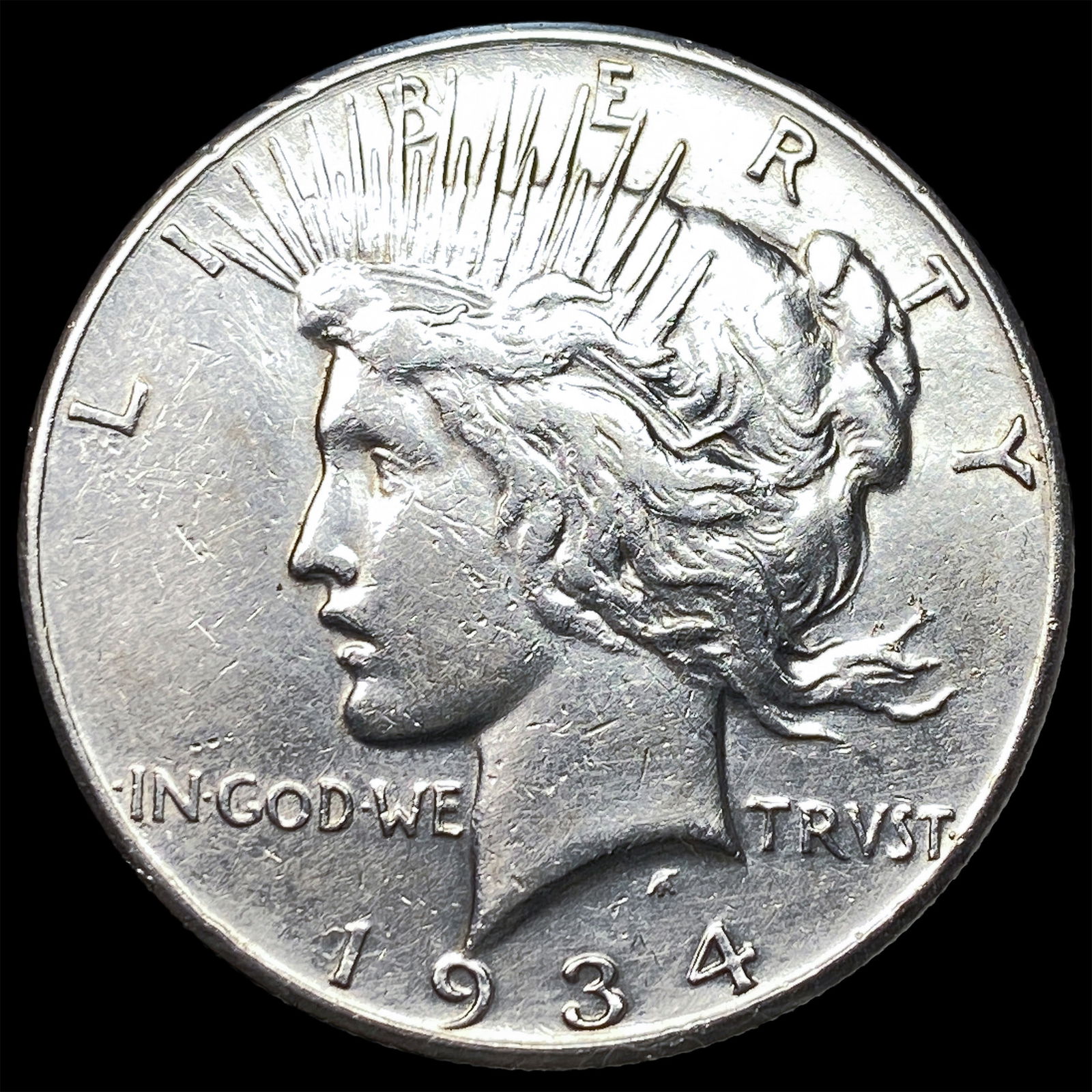 1934 Silver Peace Dollar CLOSELY UNCIRCULATED: 1934 Silver Peace Dollar CLOSELY UNCIRCULATED