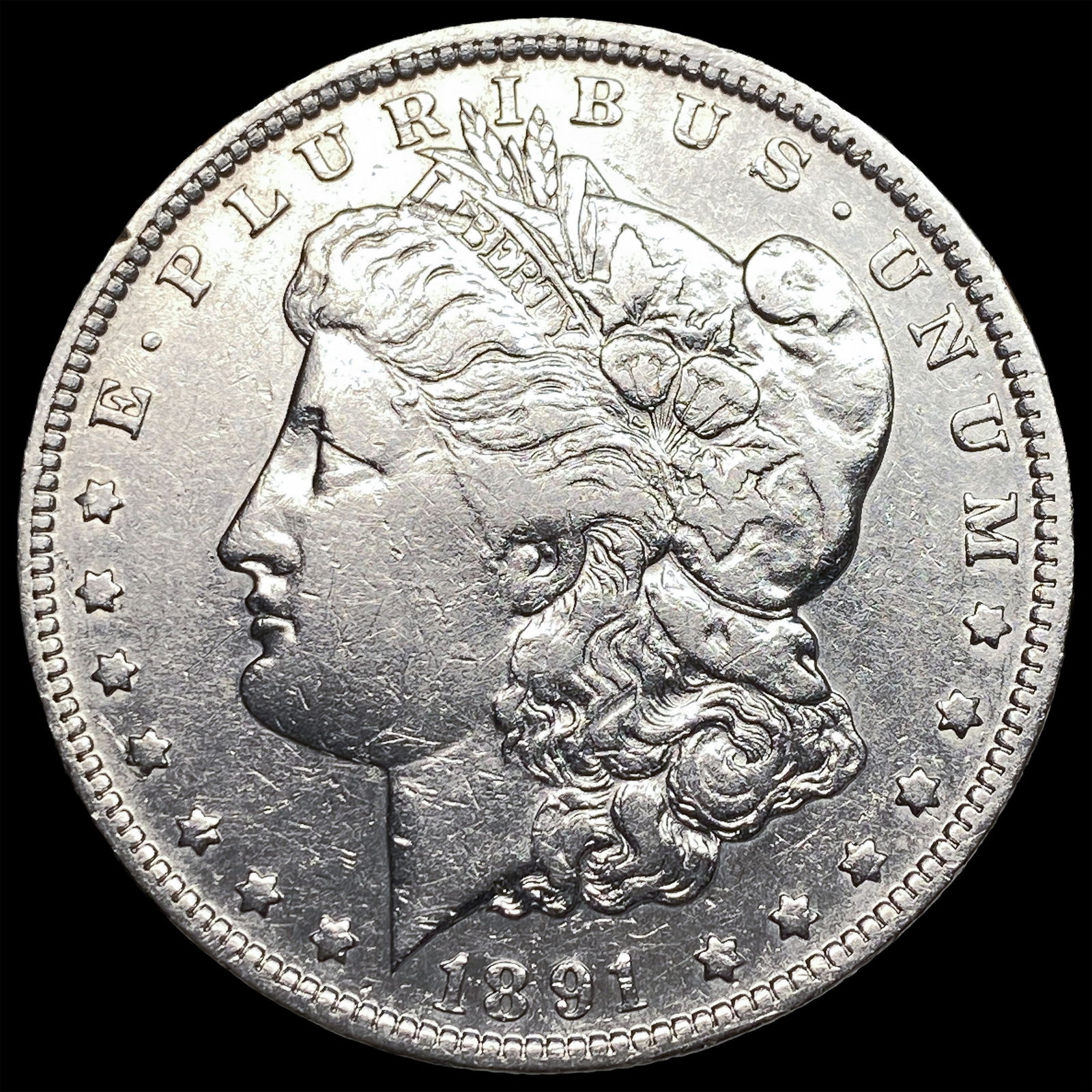1891-S Silver Morgan Dollar LIGHTLY CIRCULATED: 1891-S Silver Morgan Dollar LIGHTLY CIRCULATED