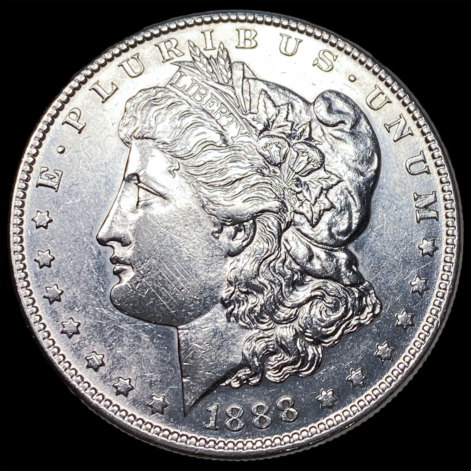 1888-S Silver Morgan Dollar CHOICE AU: 1888-S Silver Morgan Dollar CHOICE AU