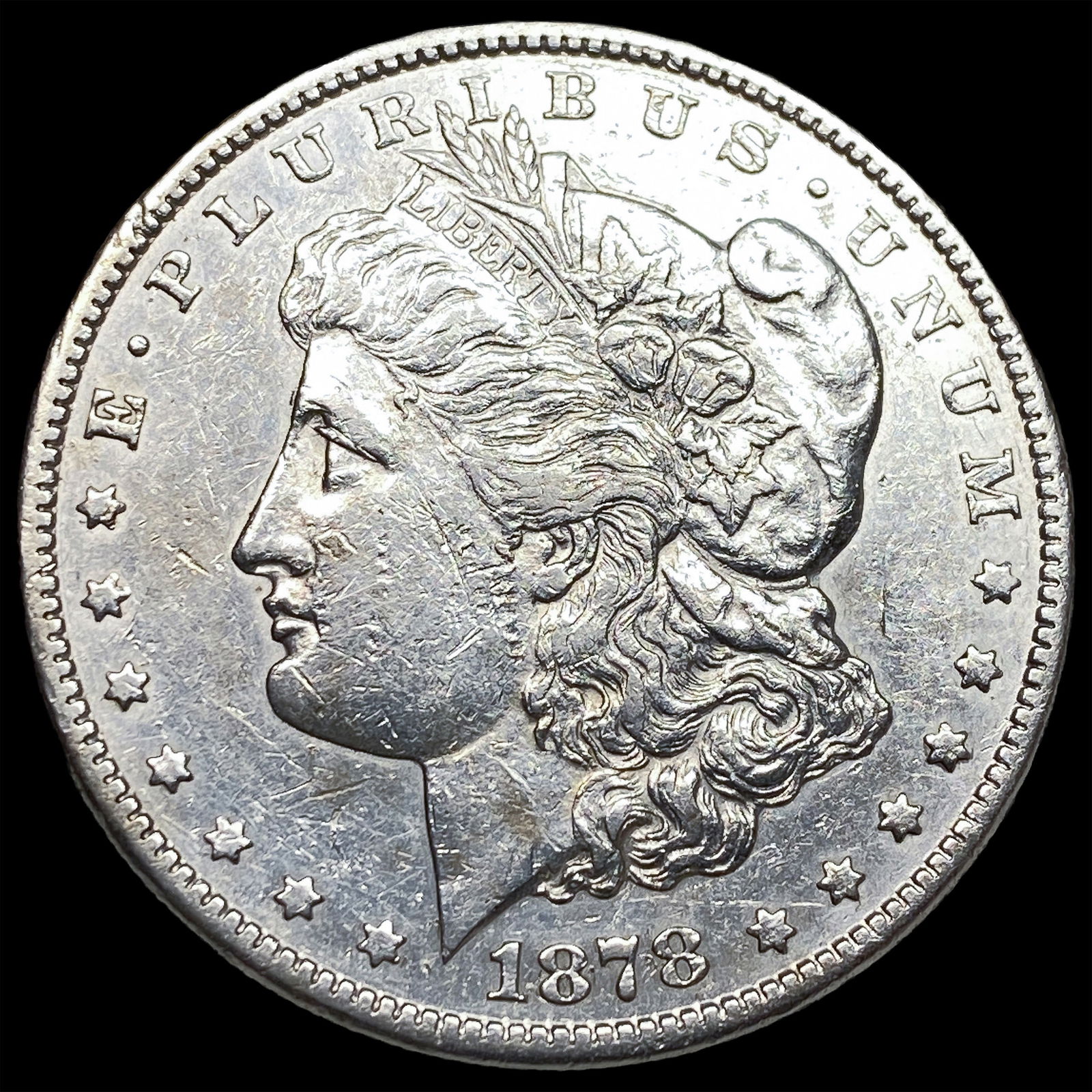 1878-CC Silver Morgan Dollar CLOSELY UNCIRCULATED: 1878-CC Silver Morgan Dollar CLOSELY UNCIRCULATED