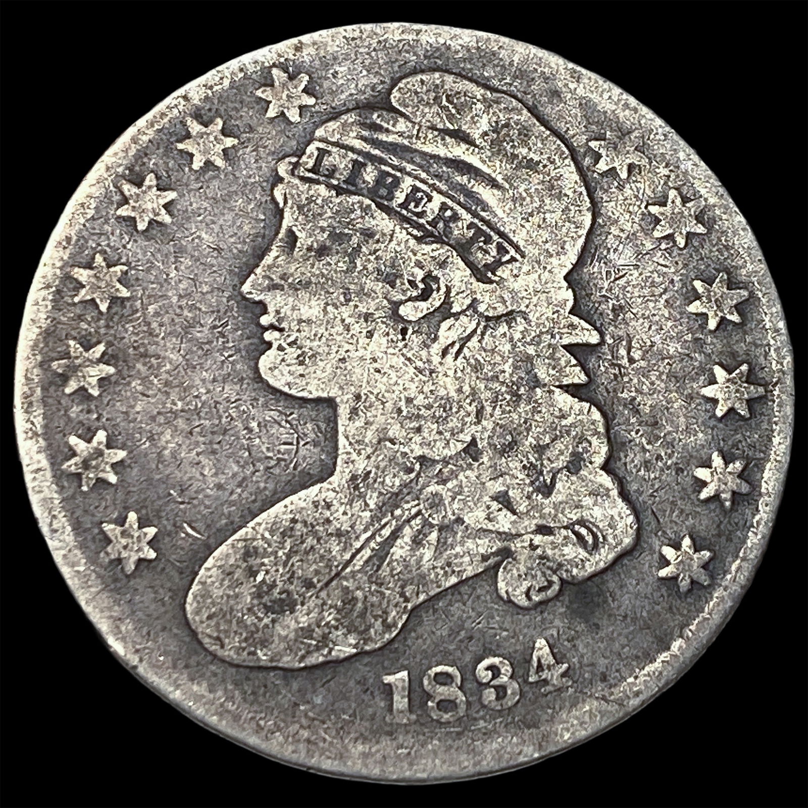 1834 Capped Bust Half Dollar NICELY CIRCULATED (1 of 2)