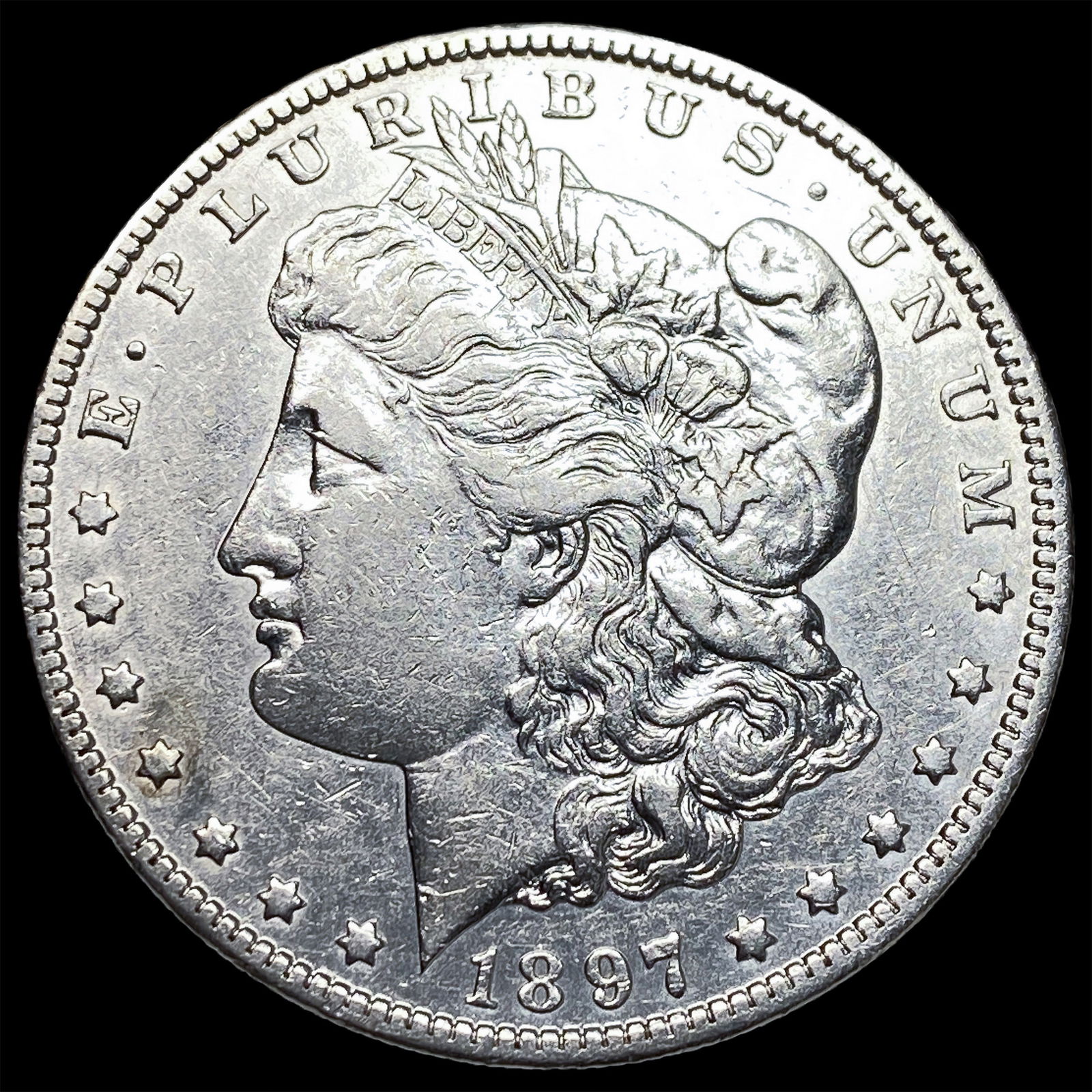 1897-S Silver Morgan Dollar NEARLY UNCIRCULATED: 1897-S Silver Morgan Dollar NEARLY UNCIRCULATED