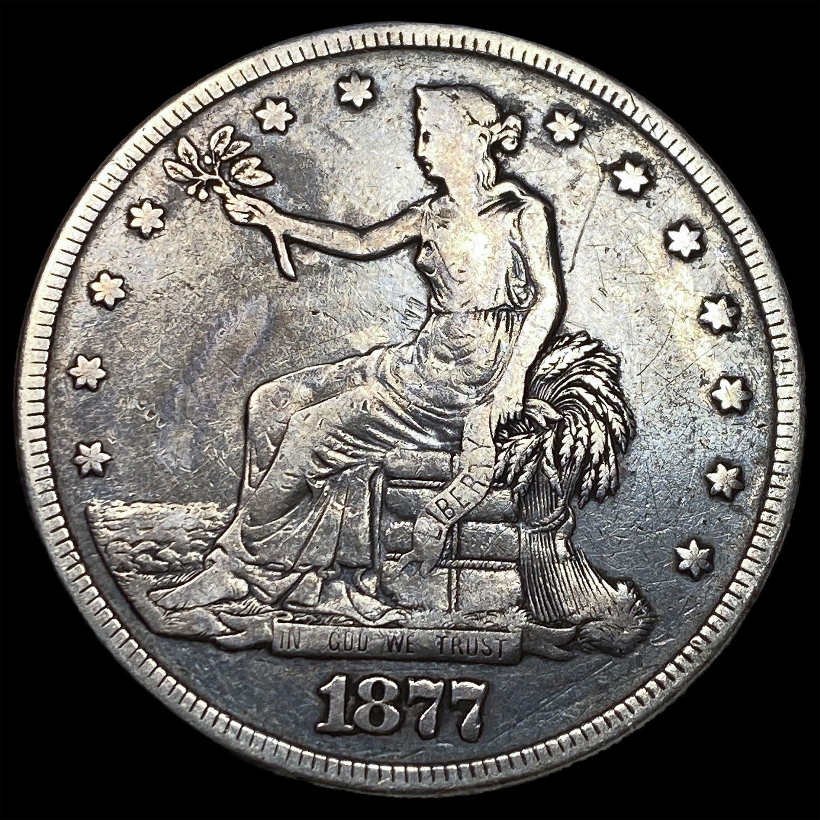 1877 Silver Trade Dollar LIGHTLY CIRCULATED (1 of 2)