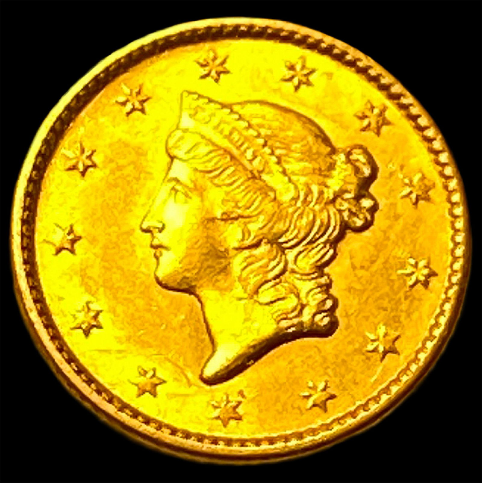 1851 Gold $1 Liberty Head Type 1 CHOICE AU: 1851 Gold $1 Liberty Head Type 1 CHOICE AU
