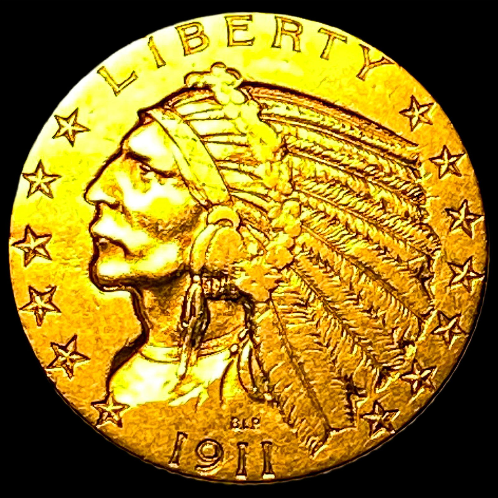 1911 Indian Head Half Eagle $5 Gold CLOSELY UNCIRCULATED (1 of 2)