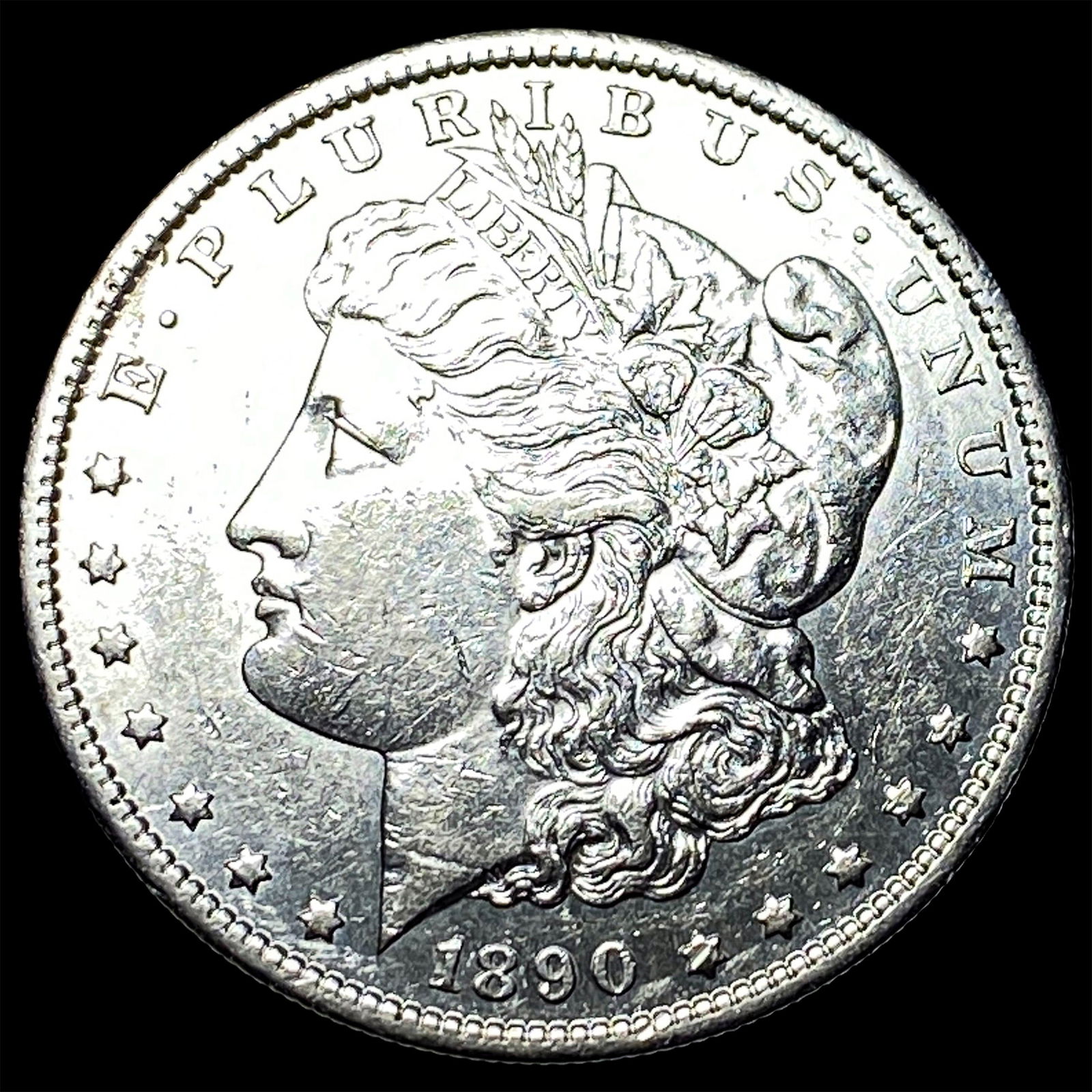 1890-S Morgan Silver Dollar CHOICE AU: 1890-S Morgan Silver Dollar CHOICE AU