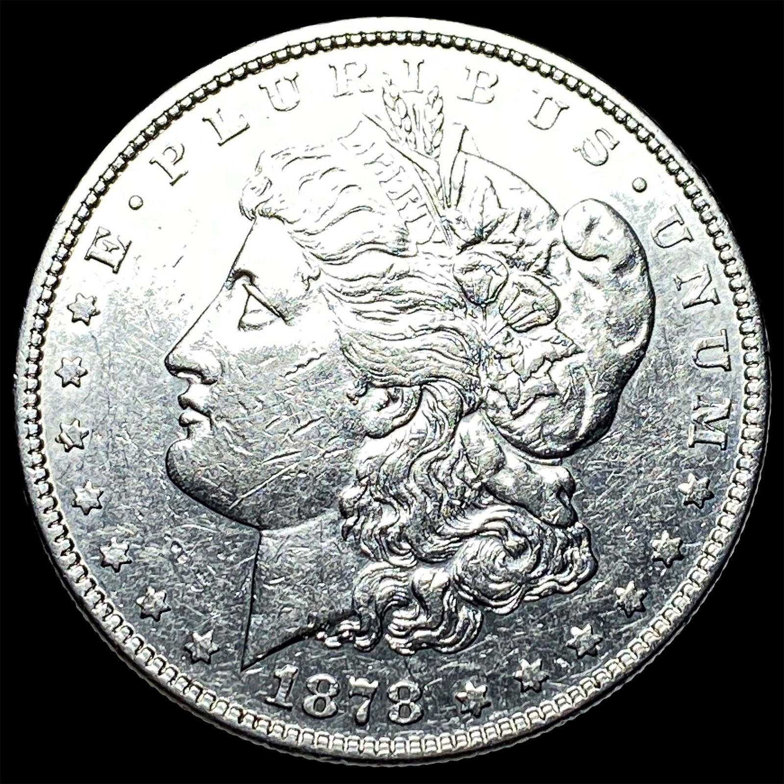 1878 Silver Morgan Dollar CLOSELY UNCIRCULATED: 1878 Silver Morgan Dollar CLOSELY UNCIRCULATED