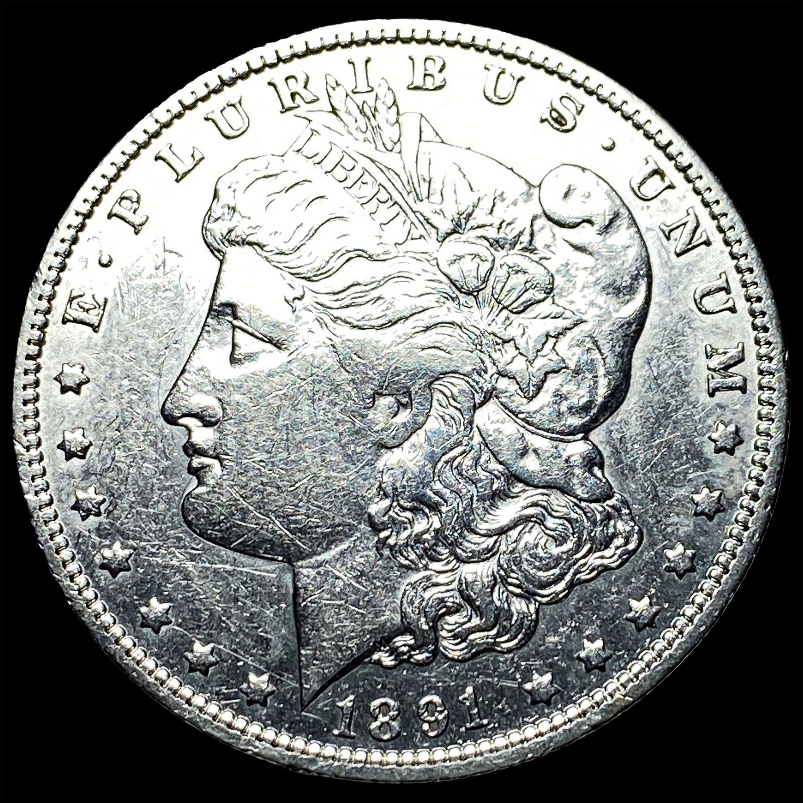 1891 Morgan Silver Dollar CLOSELY UNCIRCULATED: 1891 Morgan Silver Dollar CLOSELY UNCIRCULATED