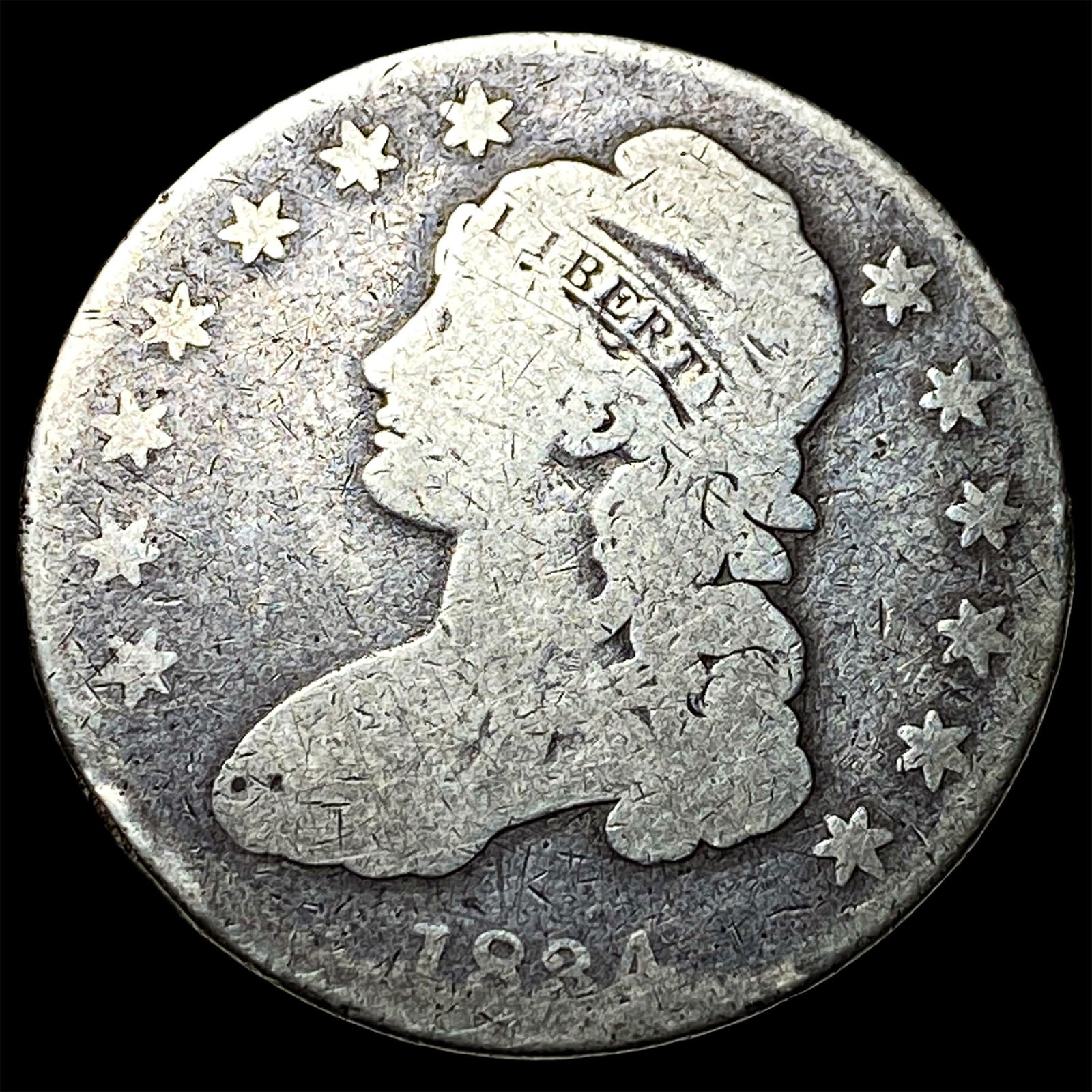 1824 Capped Bust Half Dollar NICELY CIRCULATED (1 of 2)
