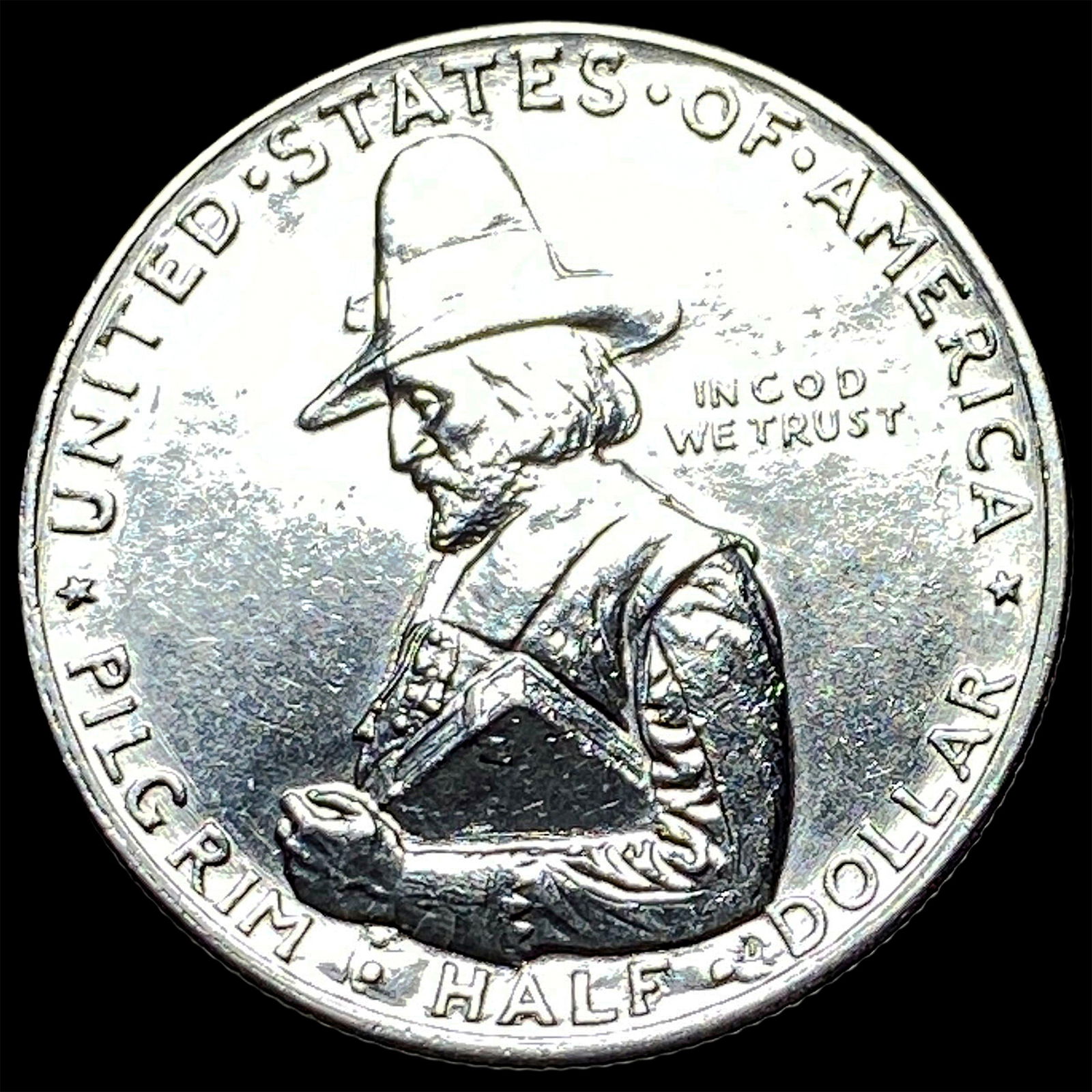 1920 Silver Pilgrim Tercentenary Half Dollar NICELY CIRCULATED: 1920 Silver Pilgrim Tercentenary Half Dollar NICELY CIRCULATED