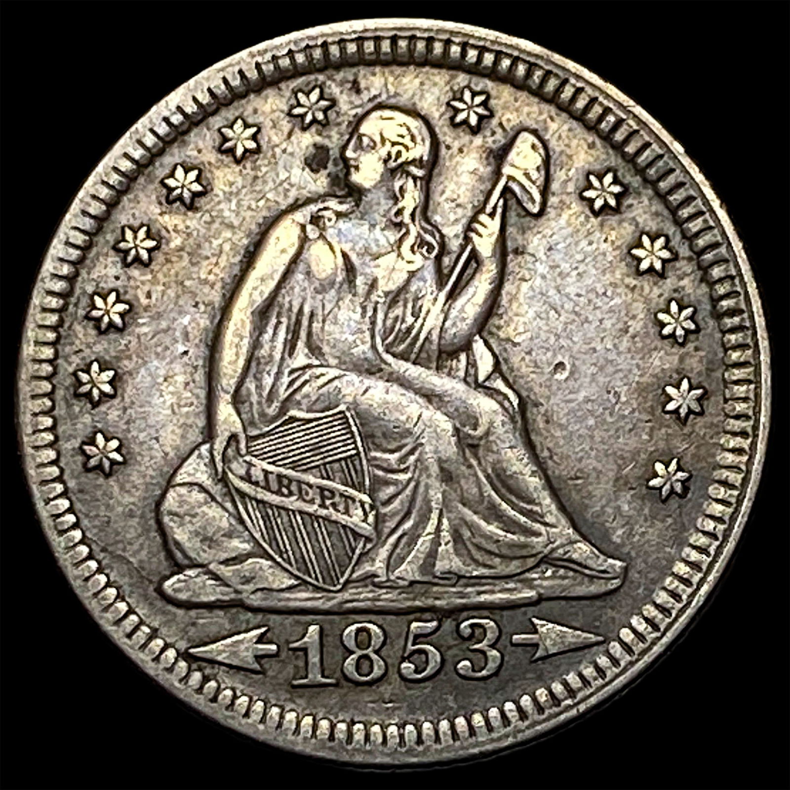 1853 Arrows Seated Liberty Quarter UNCIRCULATED: 1853 Arrows Seated Liberty Quarter UNCIRCULATED