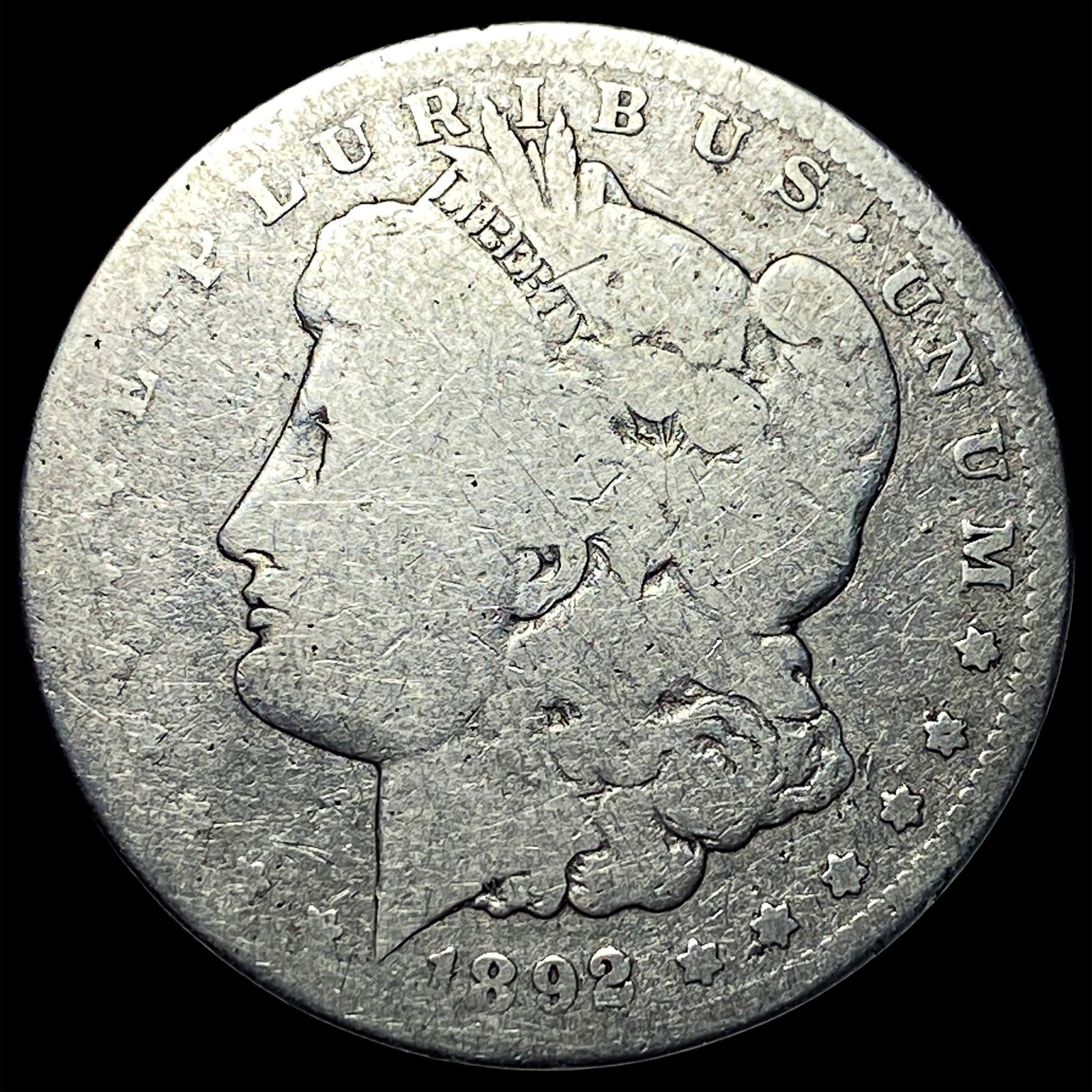 1892-CC Silver Morgan Dollar NEARLY UNCIRCULATED: 1892-CC Silver Morgan Dollar NEARLY UNCIRCULATED