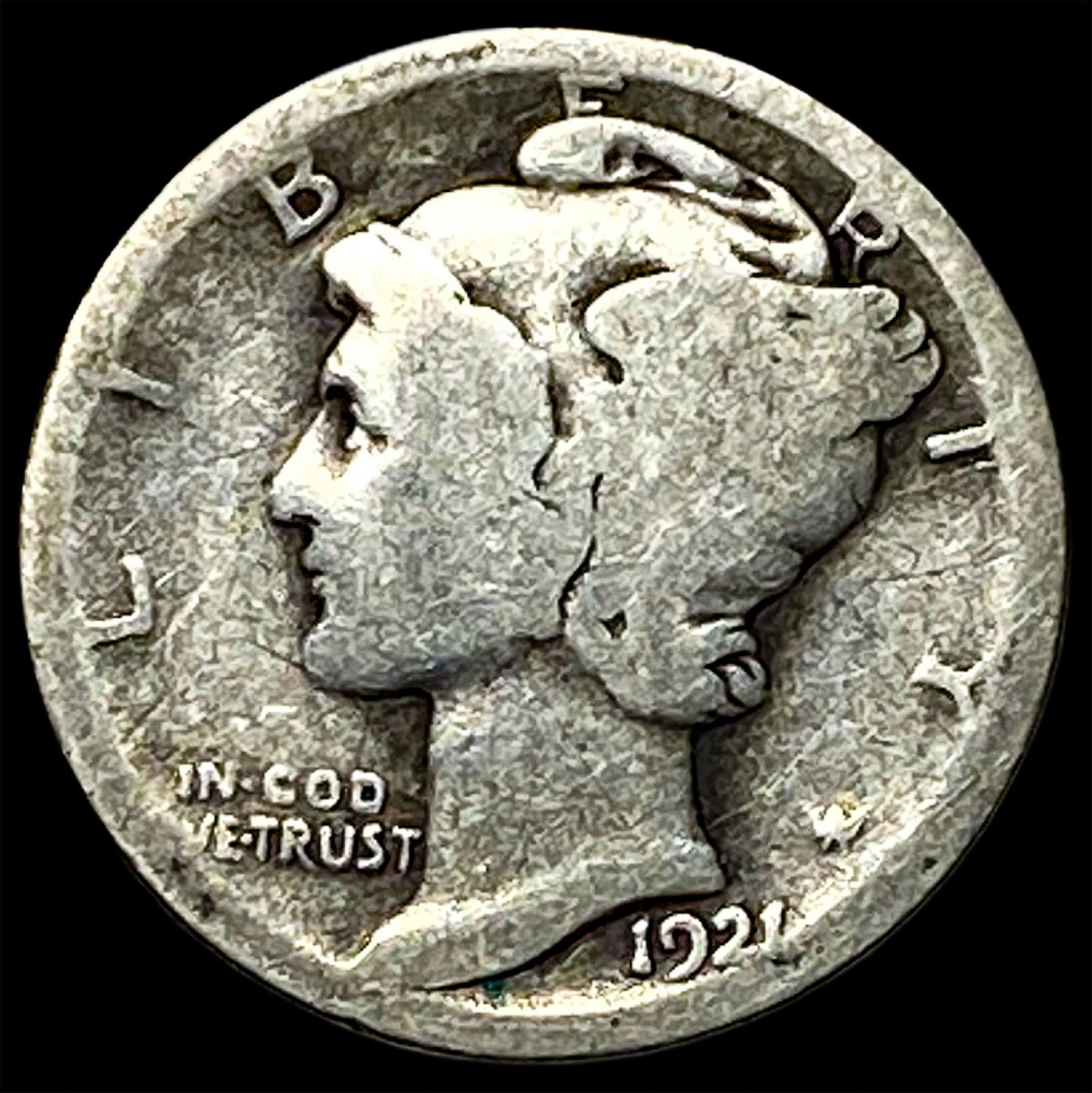 1921 Mercury Dime CLOSELY UNCIRCULATED: 1921 Mercury Dime CLOSELY UNCIRCULATED