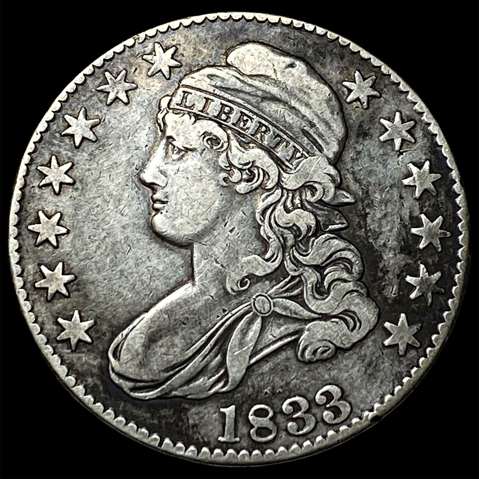 1833 Capped Bust Half Dollar NEARLY UNCIRCULATED (1 of 2)