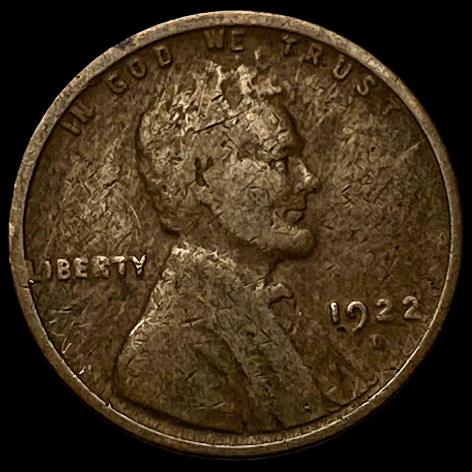 1922 No D Lincoln Wheat Cent LIGHTLY CIRCULATED: 1922 No D Lincoln Wheat Cent LIGHTLY CIRCULATED
