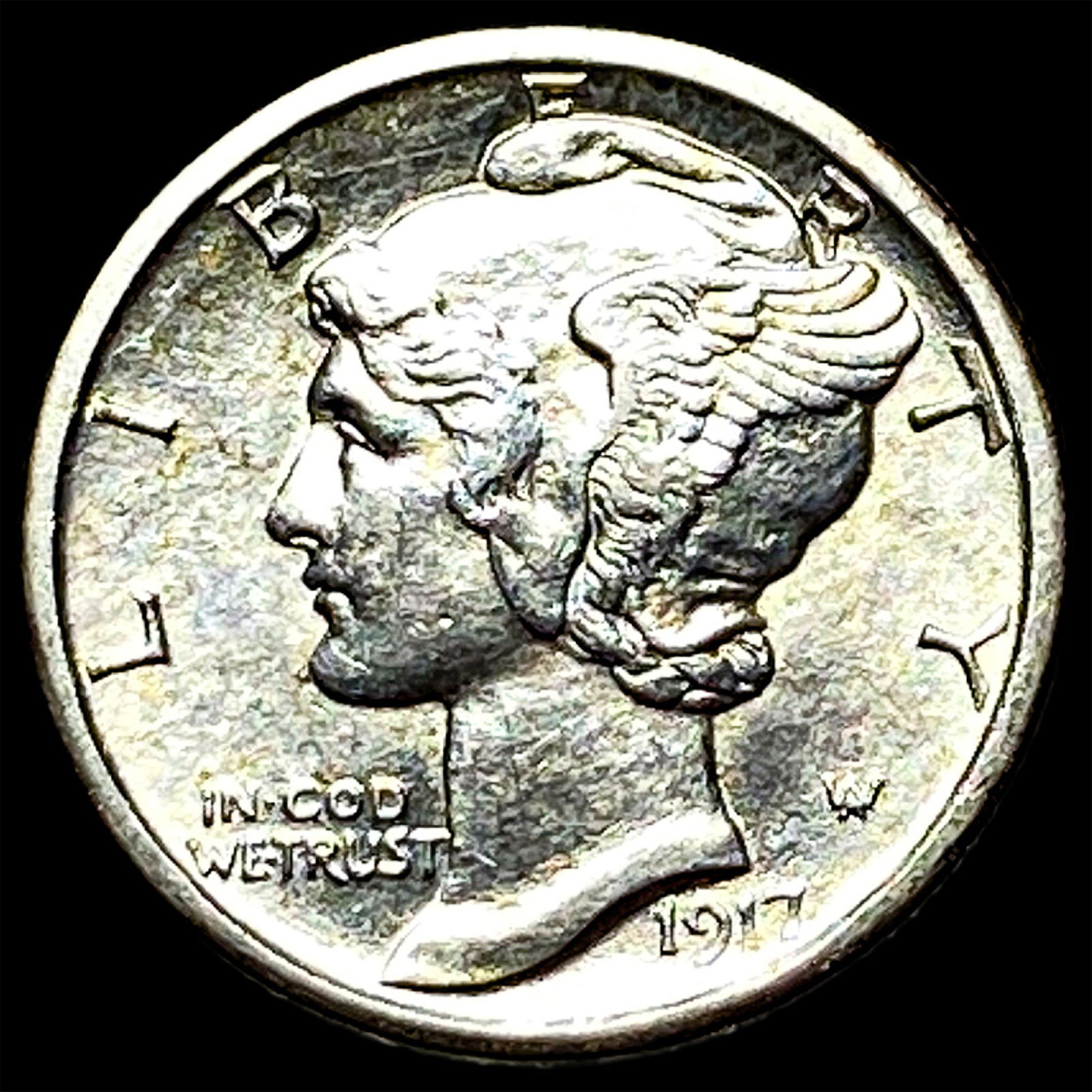 1917-S Silver Mercury Dime UNCIRCULATED: 1917-S Silver Mercury Dime UNCIRCULATED