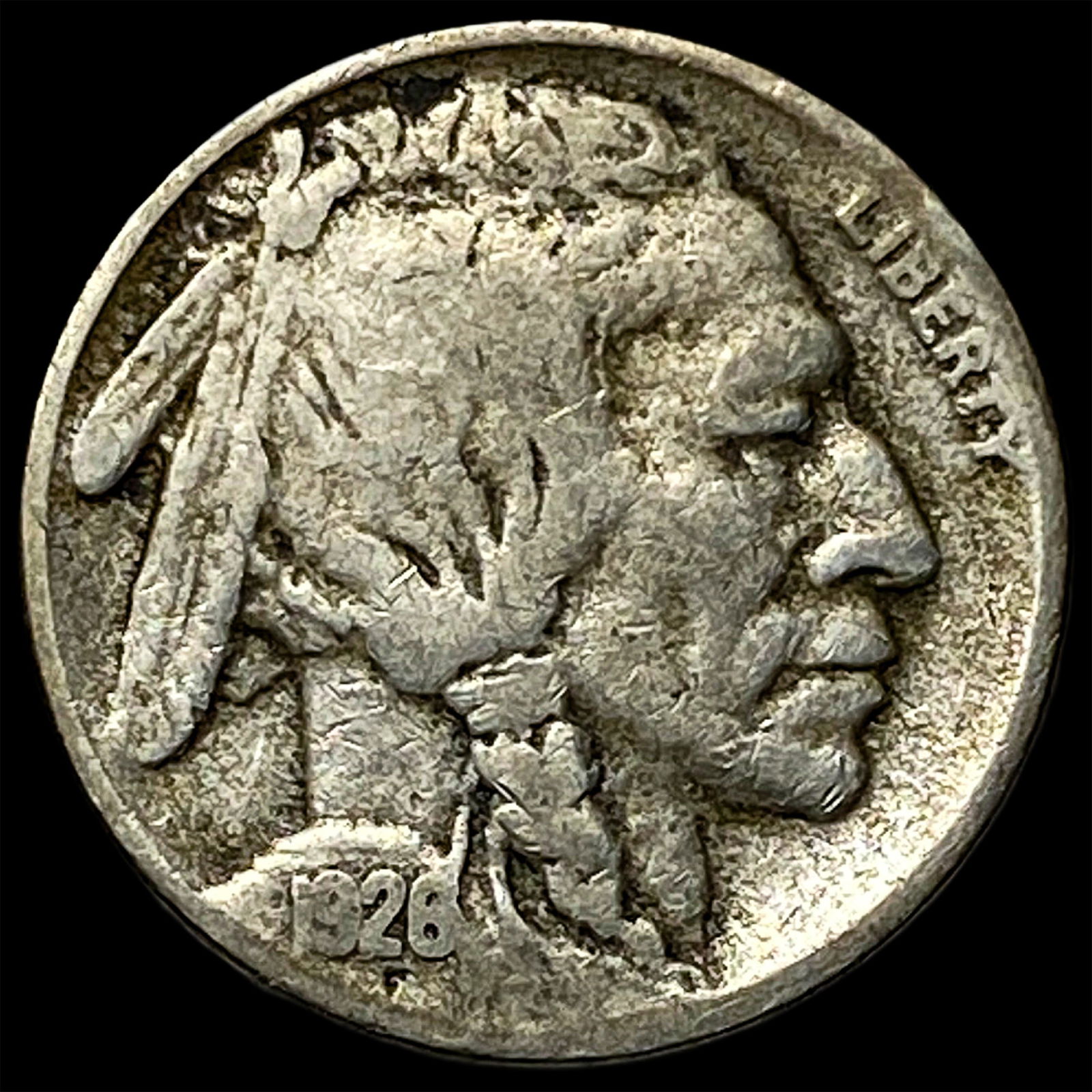 1926-S Nickel Five Cents (Buffalo Nickel) LIGHTLY CIRCULATED: 1926-S Nickel Five Cents (Buffalo Nickel) LIGHTLY CIRCULATED