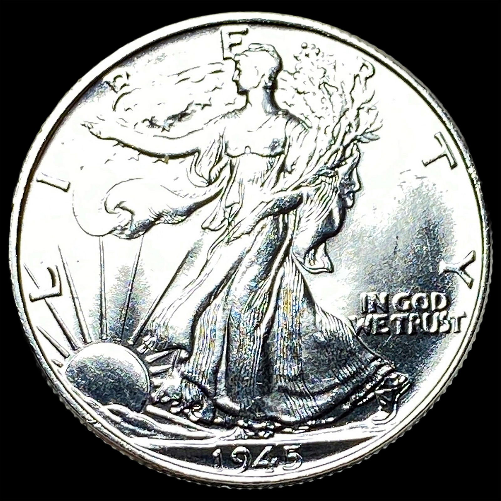 1945 Silver Walking Liberty Half Dollar CHOICE BU: 1945 Silver Walking Liberty Half Dollar CHOICE BU