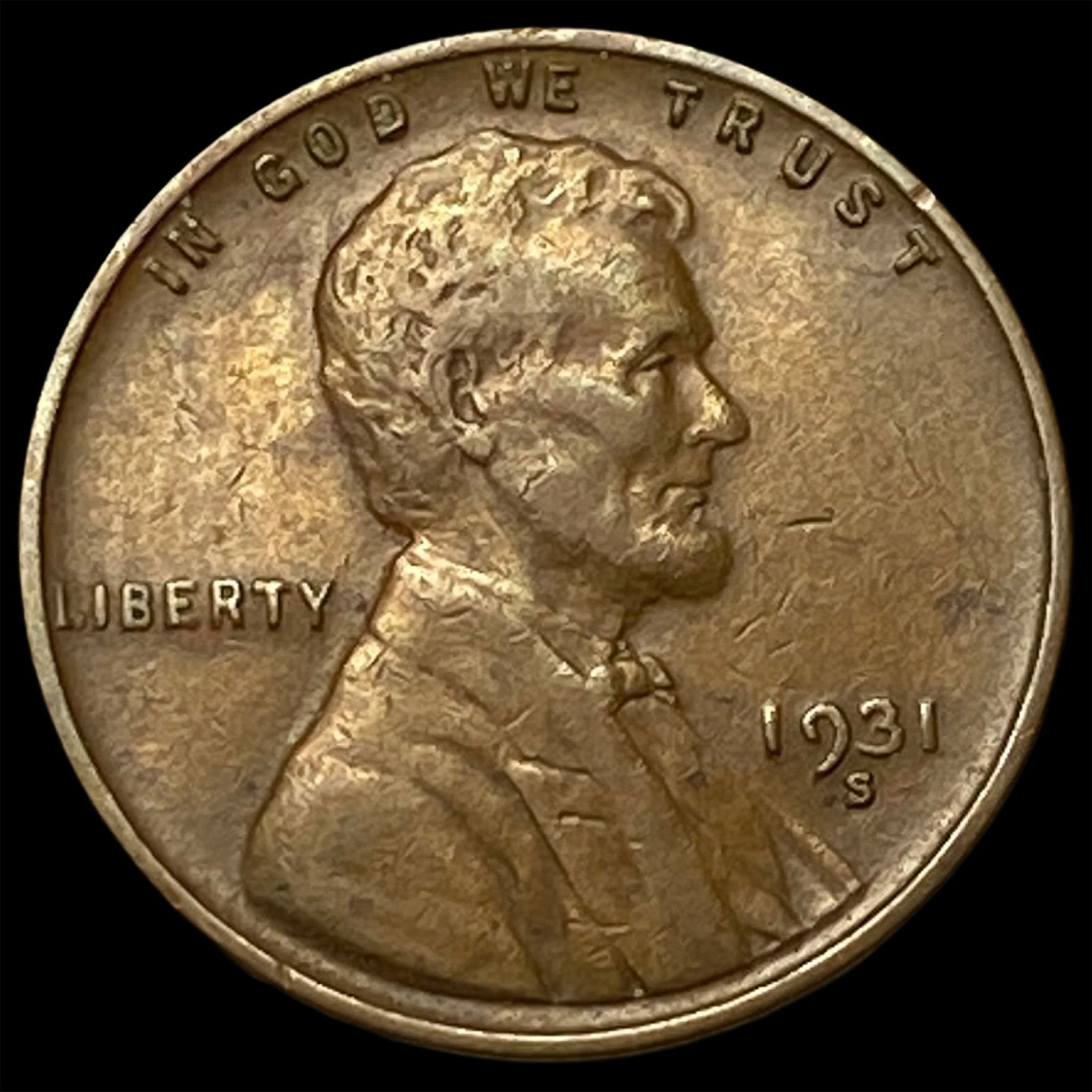 1931-S Lincoln Wheat Cent NEARLY UNCIRCULATED: 1931-S Lincoln Wheat Cent NEARLY UNCIRCULATED