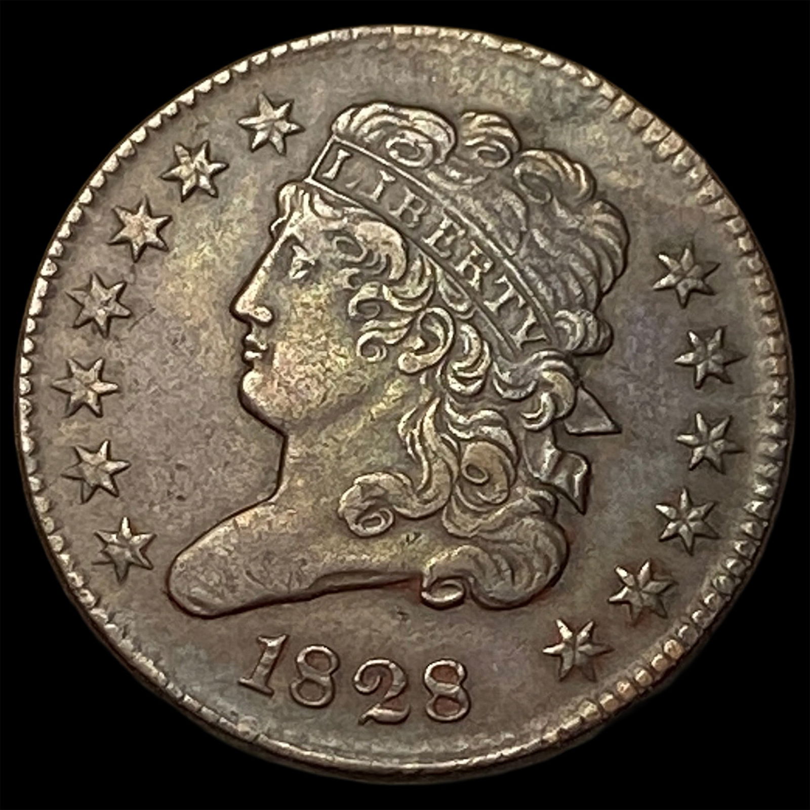 1828 Classic Head Half Cent NEARLY UNCIRCULATED: 1828 Classic Head Half Cent NEARLY UNCIRCULATED
