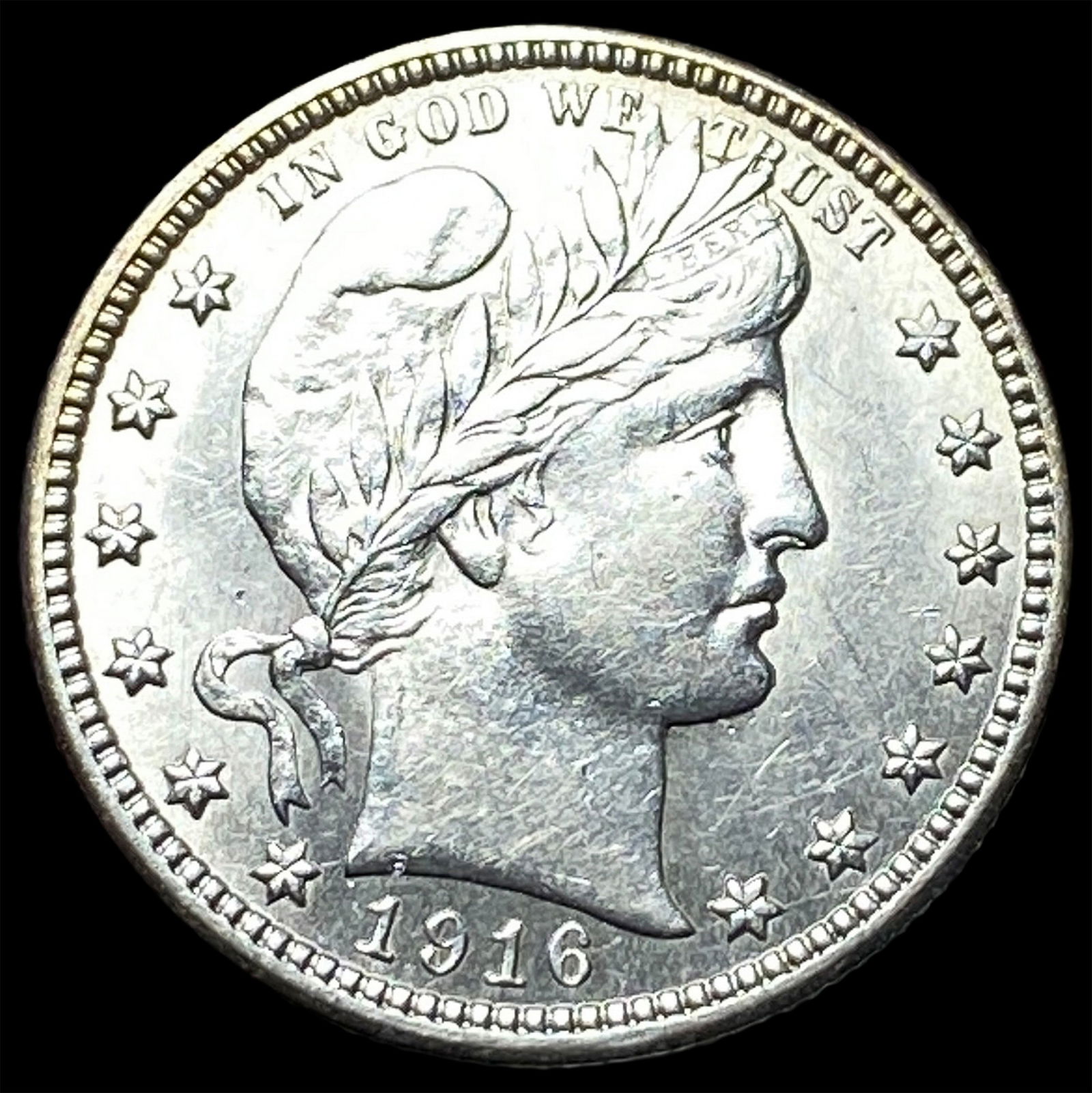 1916 Barber Silver Quarter CLOSELY UNCIRCULATED (1 of 2)