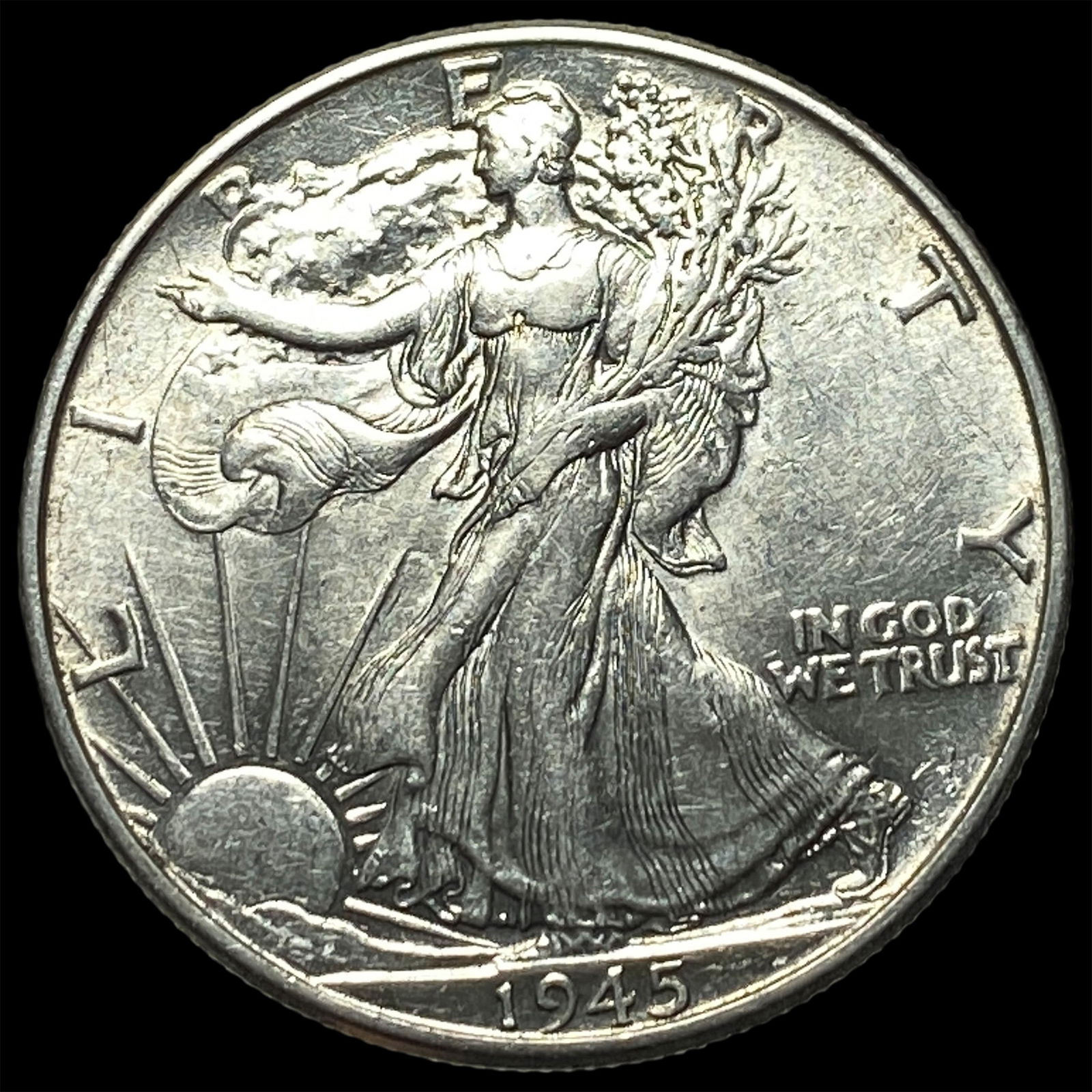 1945 Silver Walking Liberty Half Dollar CHOICE AU (1 of 2)
