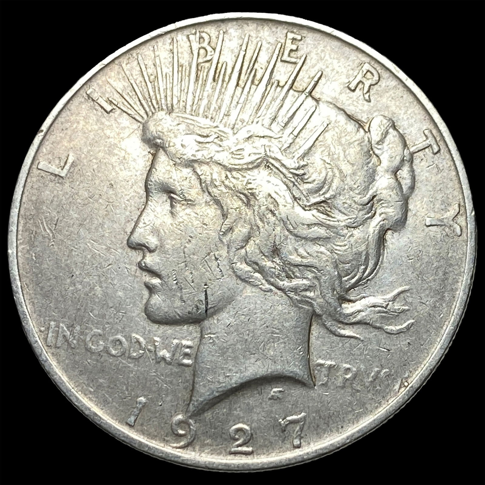 1927 Peace Silver Dollar NEARLY UNCIRCULATED: 1927 Peace Silver Dollar NEARLY UNCIRCULATED