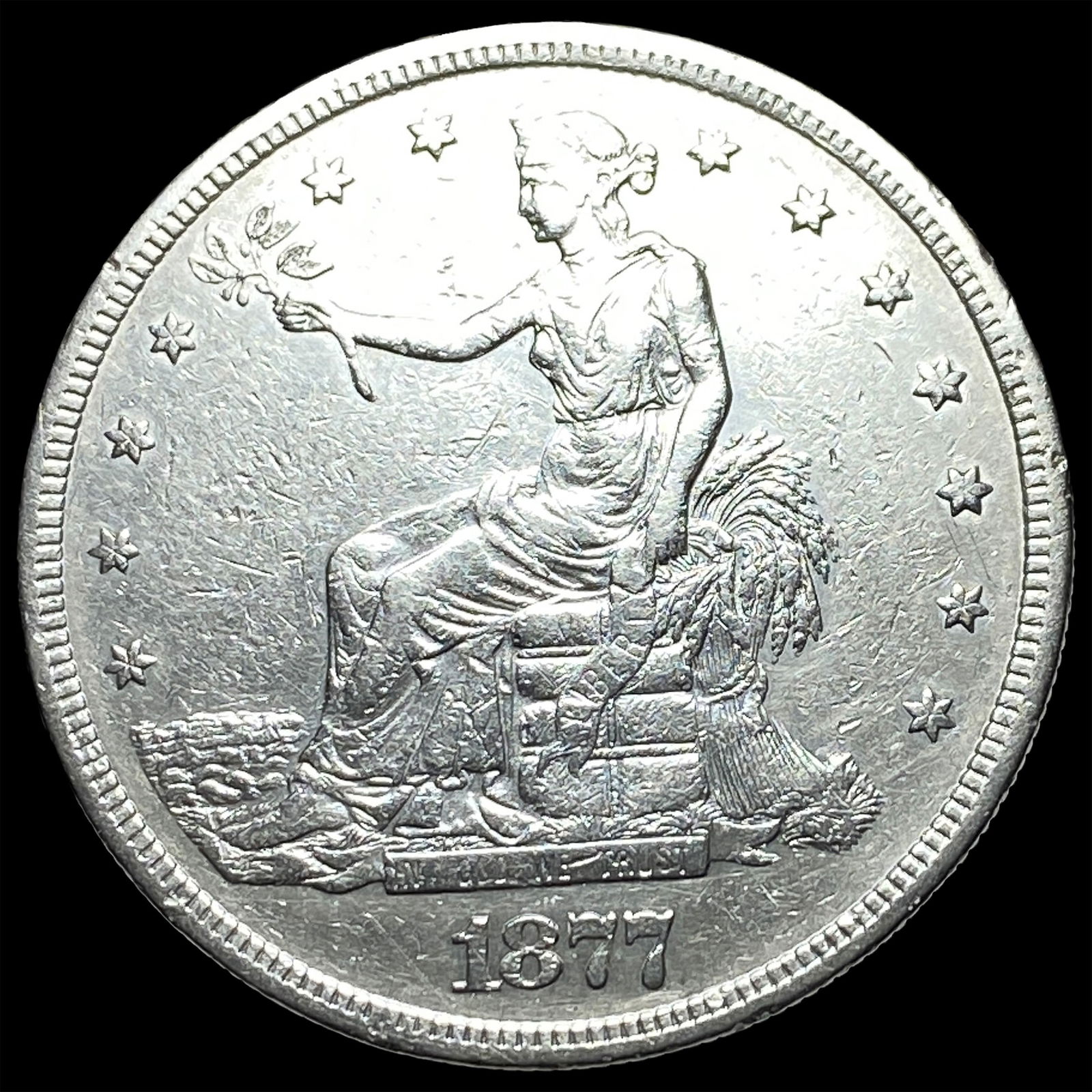 1877-S Silver Trade Dollar CLOSELY UNCIRCULATED: 1877-S Silver Trade Dollar CLOSELY UNCIRCULATED