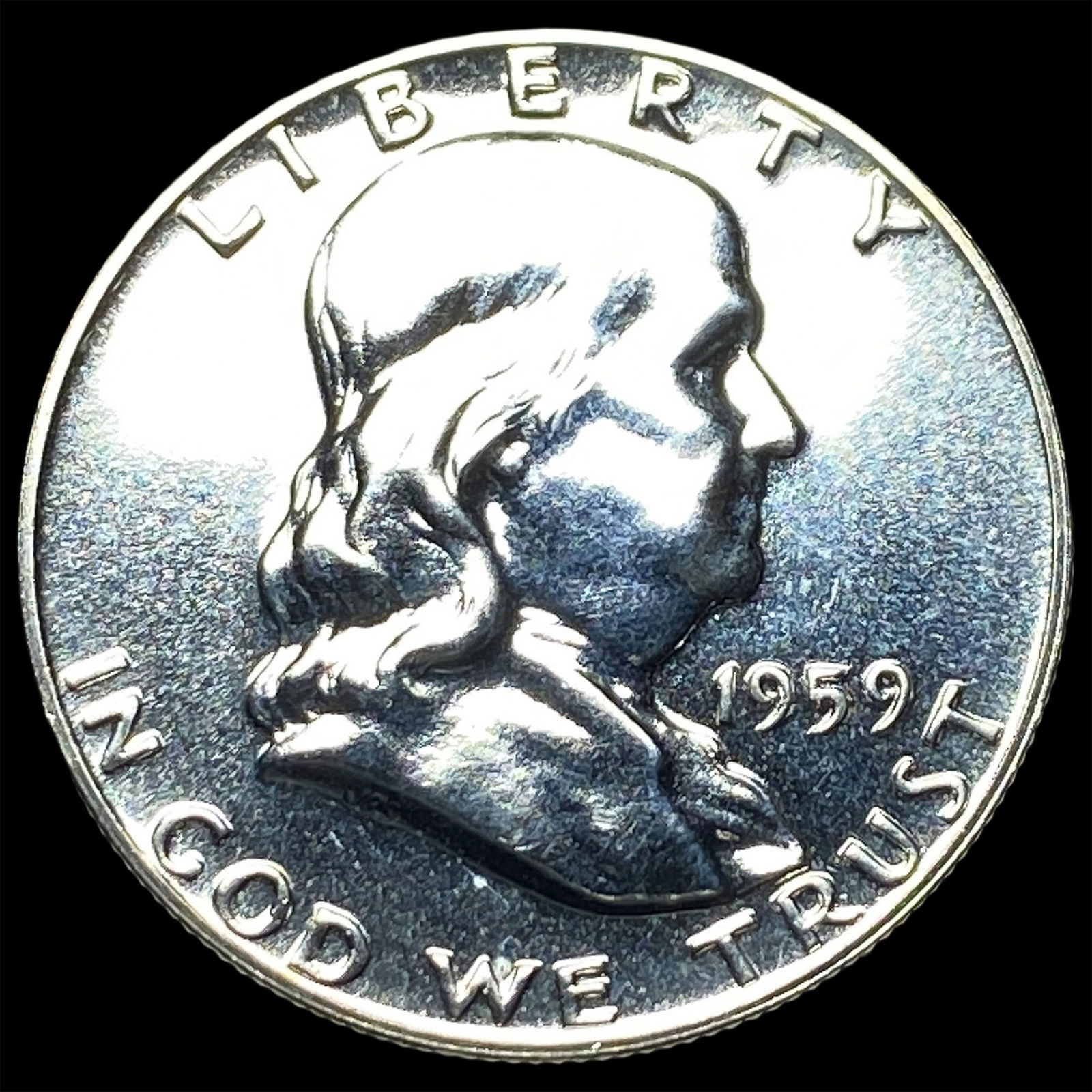 1959 Franklin Silver Half Dollar GEM PROOF: 1959 Franklin Silver Half Dollar GEM PROOF