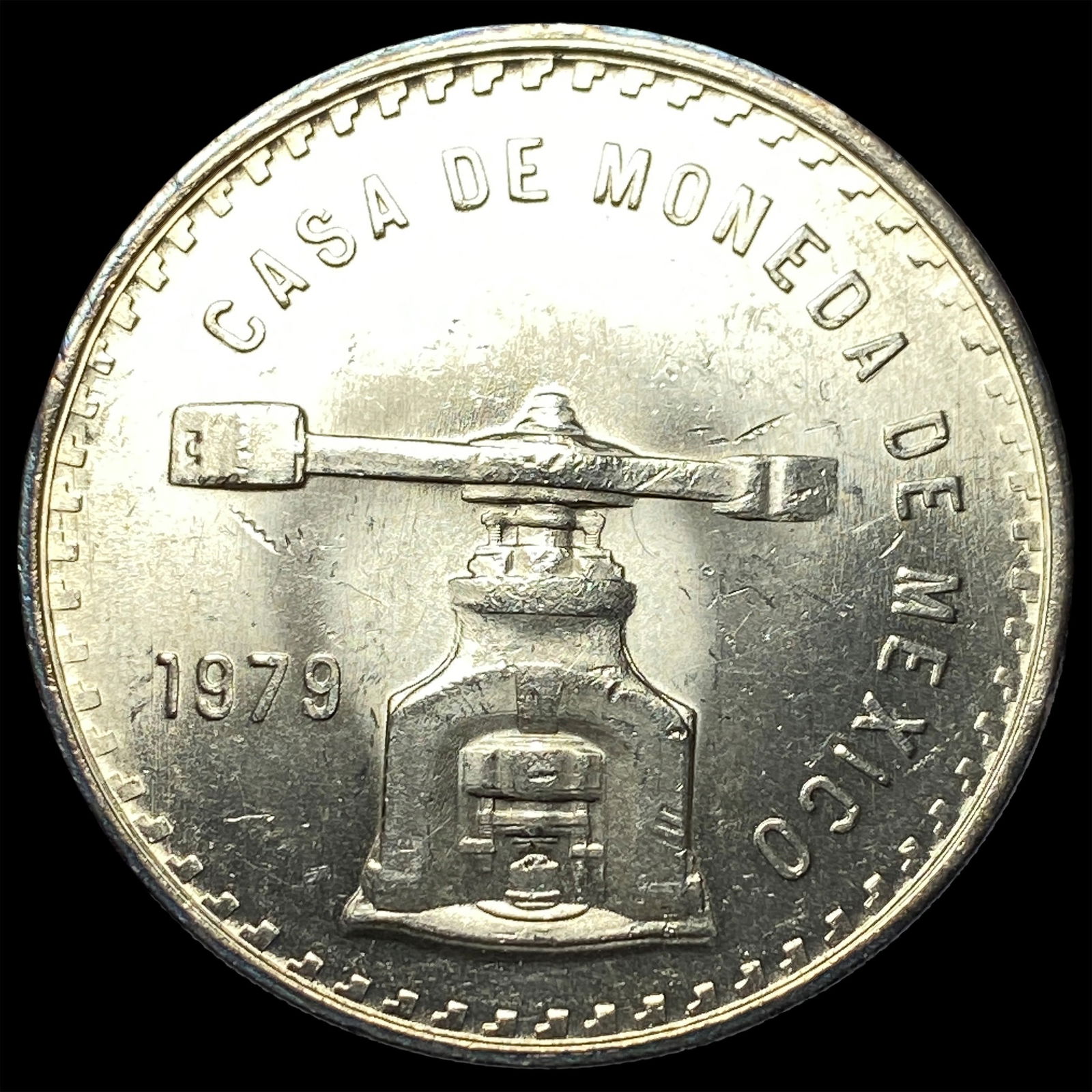 1979 Toned Mexico Silver 1 Onza SUPERB GEM BU: 1979 Toned Mexico Silver 1 Onza SUPERB GEM BU