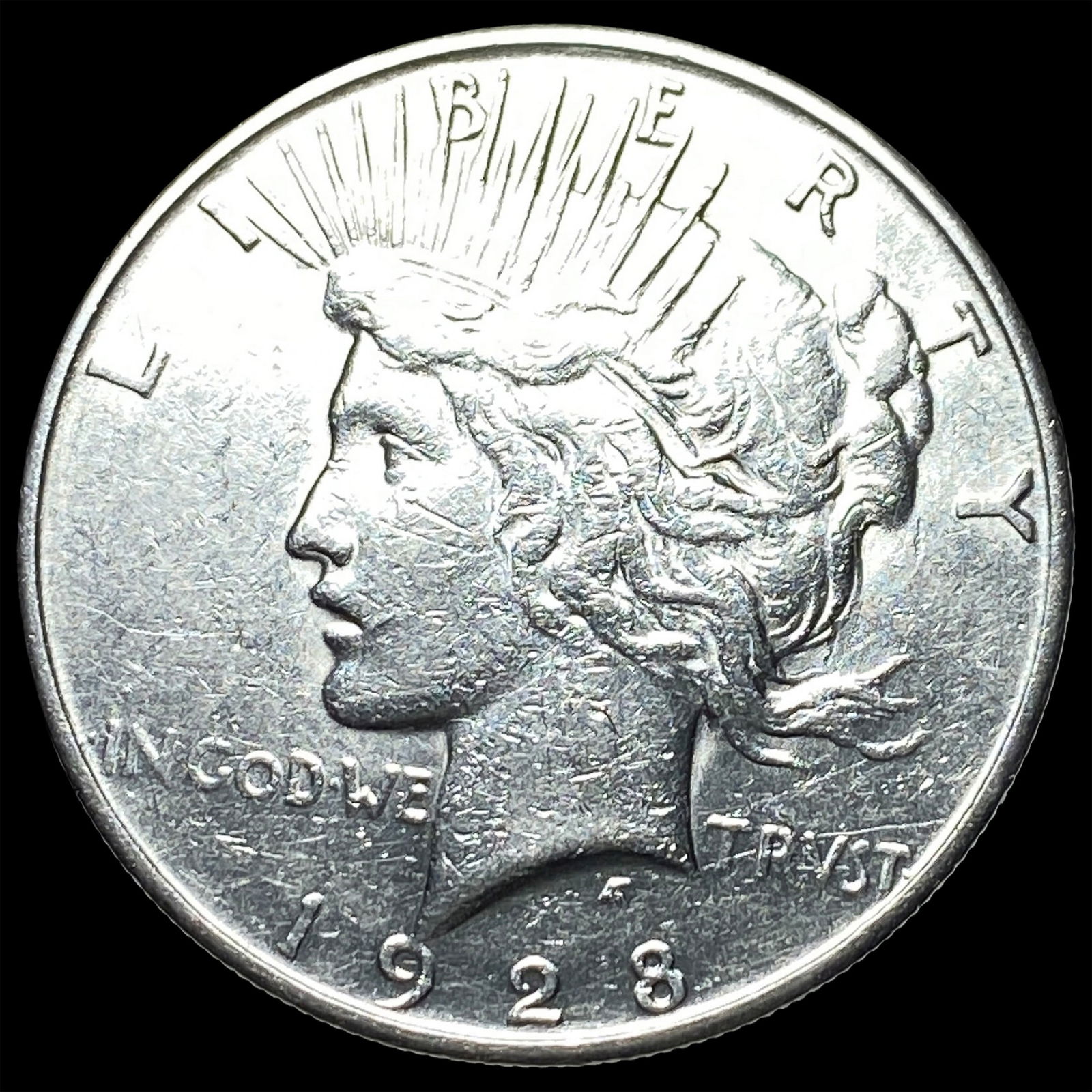 1928-S Silver Peace Dollar CLOSELY UNCIRCULATED: 1928-S Silver Peace Dollar CLOSELY UNCIRCULATED