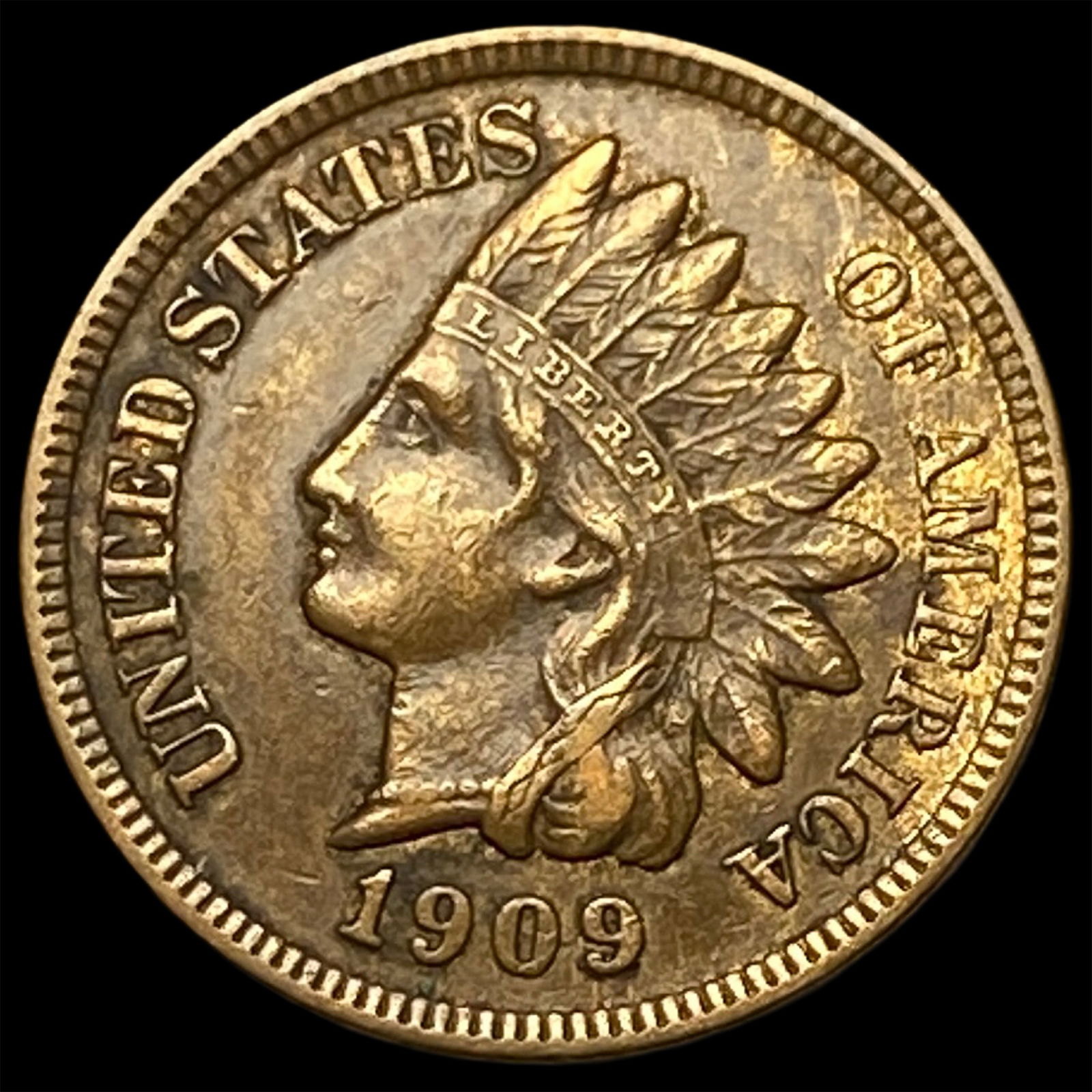 1909-S Indian Head Cent CLOSELY UNCIRCULATED: 1909-S Indian Head Cent CLOSELY UNCIRCULATED