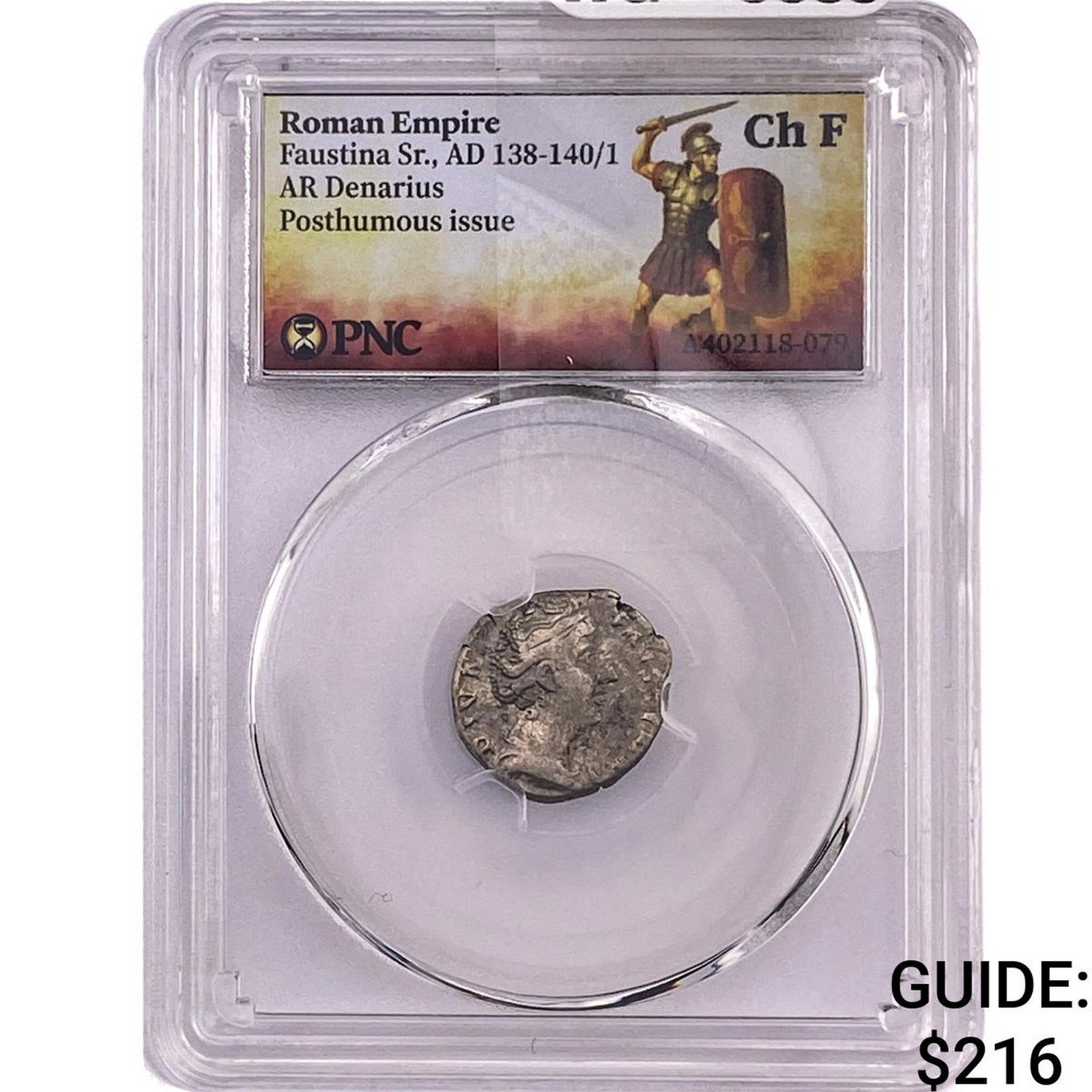 Roman Faustina Sr.,AD 138-140/1 Silver Denarius ChF: Roman Faustina Sr.,AD 138-140/1 Silver Denarius ChF