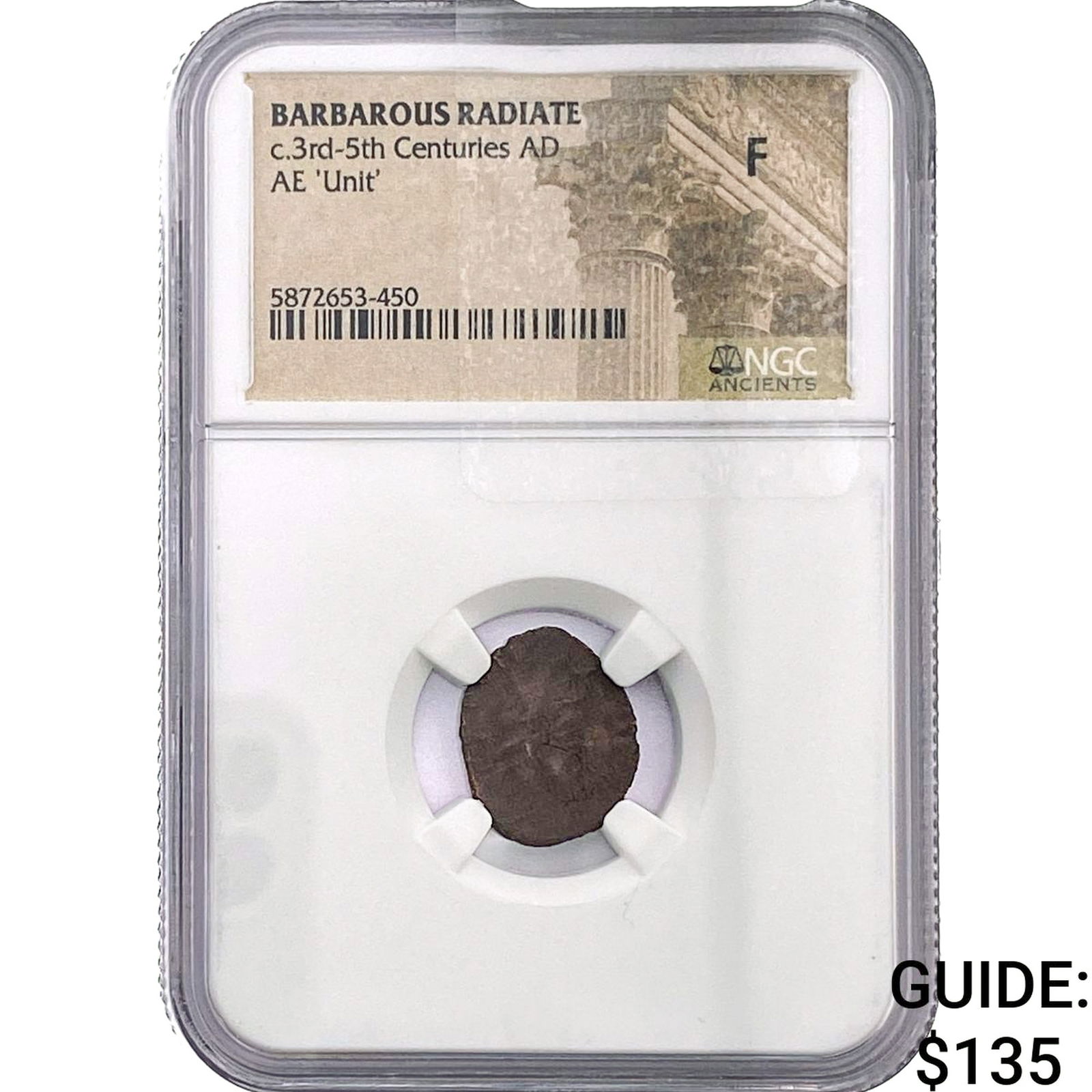 Barbarous Radiate c.3rd-5th Cent. AD Bronze Unit NGC F: Barbarous Radiate c.3rd-5th Cent. AD Bronze Unit NGC F