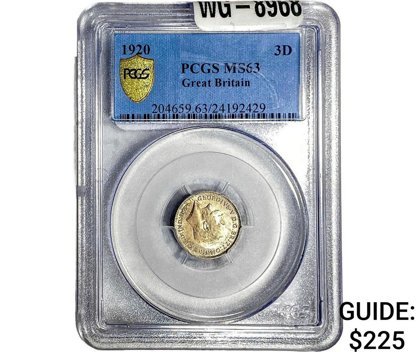 1920 Great Britain Silver 3 Pence PCGS MS63: 1920 Great Britain Silver 3 Pence PCGS MS63