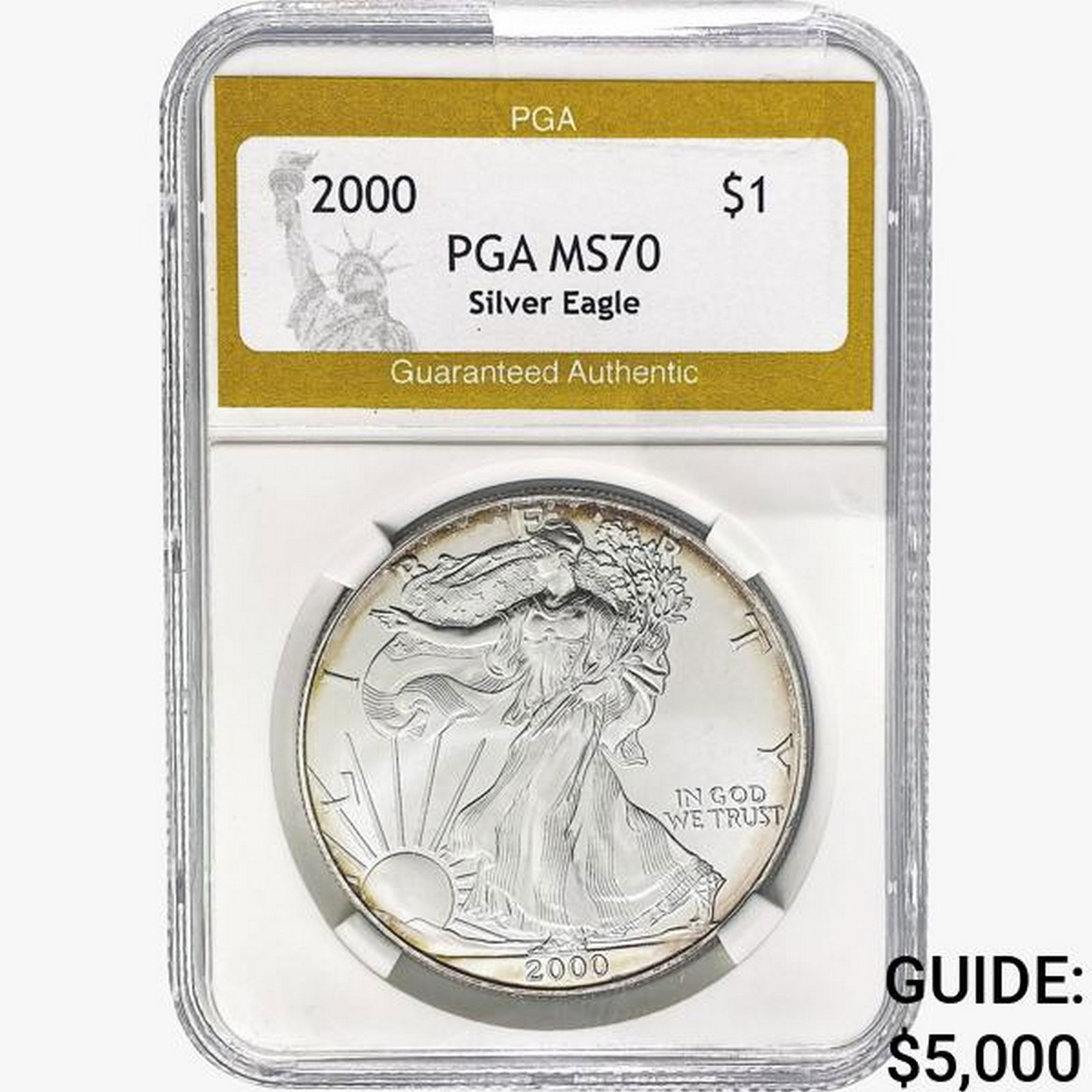2000 American Silver Eagle PGA MS70: 2000 American Silver Eagle PGA MS70