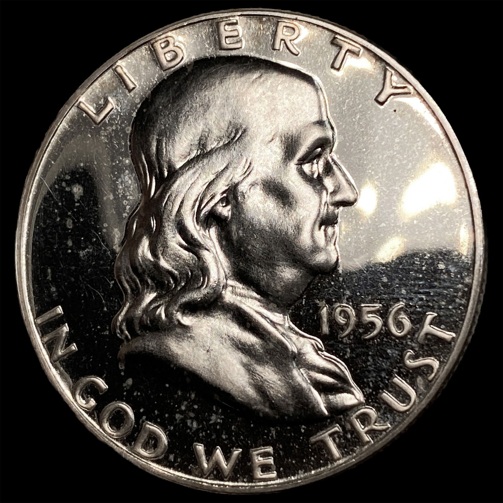 1956 Silver Half Dollar Franklin GEM PROOF: 1956 Silver Half Dollar Franklin GEM PROOF