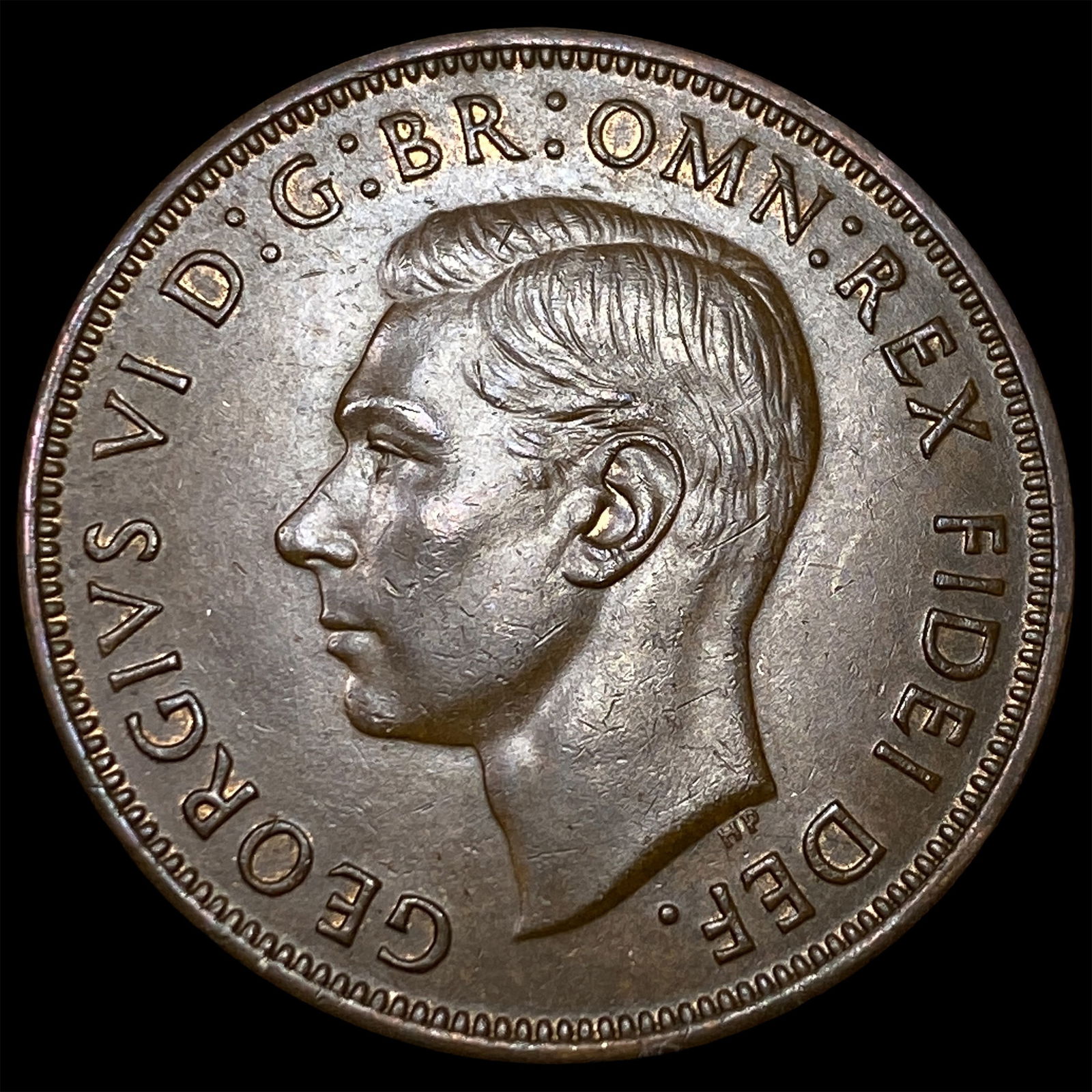 1950 Great Britain One Penny - George VI NEARLY UNCIRCULATED: 1950 Great Britain One Penny - George VI NEARLY UNCIRCULATED