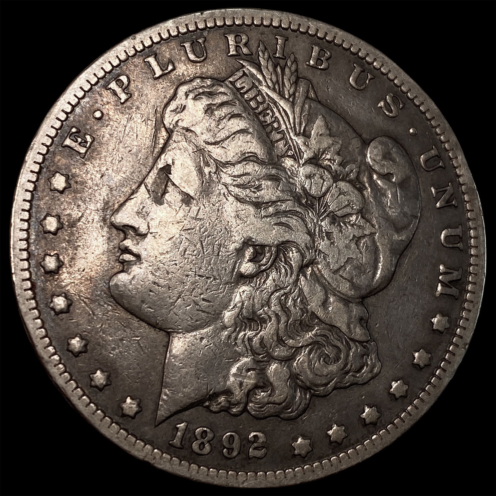 1892-S Silver Morgan Dollar NEARLY UNCIRCULATED: 1892-S Silver Morgan Dollar NEARLY UNCIRCULATED