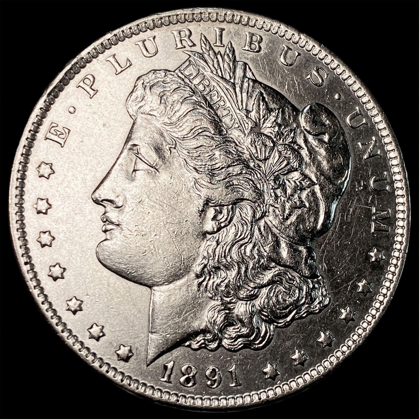 1891-CC Silver Morgan Dollar CHOICE AU: 1891-CC Silver Morgan Dollar CHOICE AU