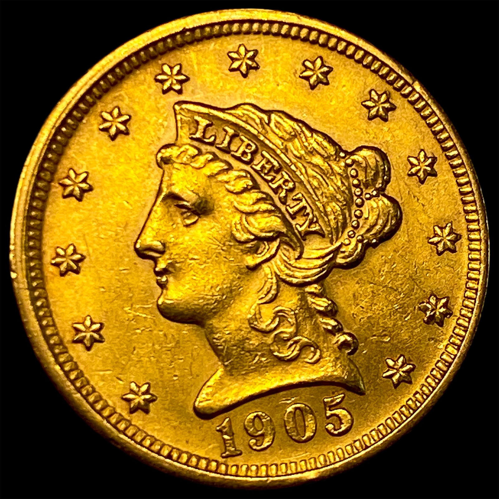 1905 Liberty Head Gold Quarter Eagle $2.50 UNCIRCULATED: 1905 Liberty Head Gold Quarter Eagle $2.50 UNCIRCULATED